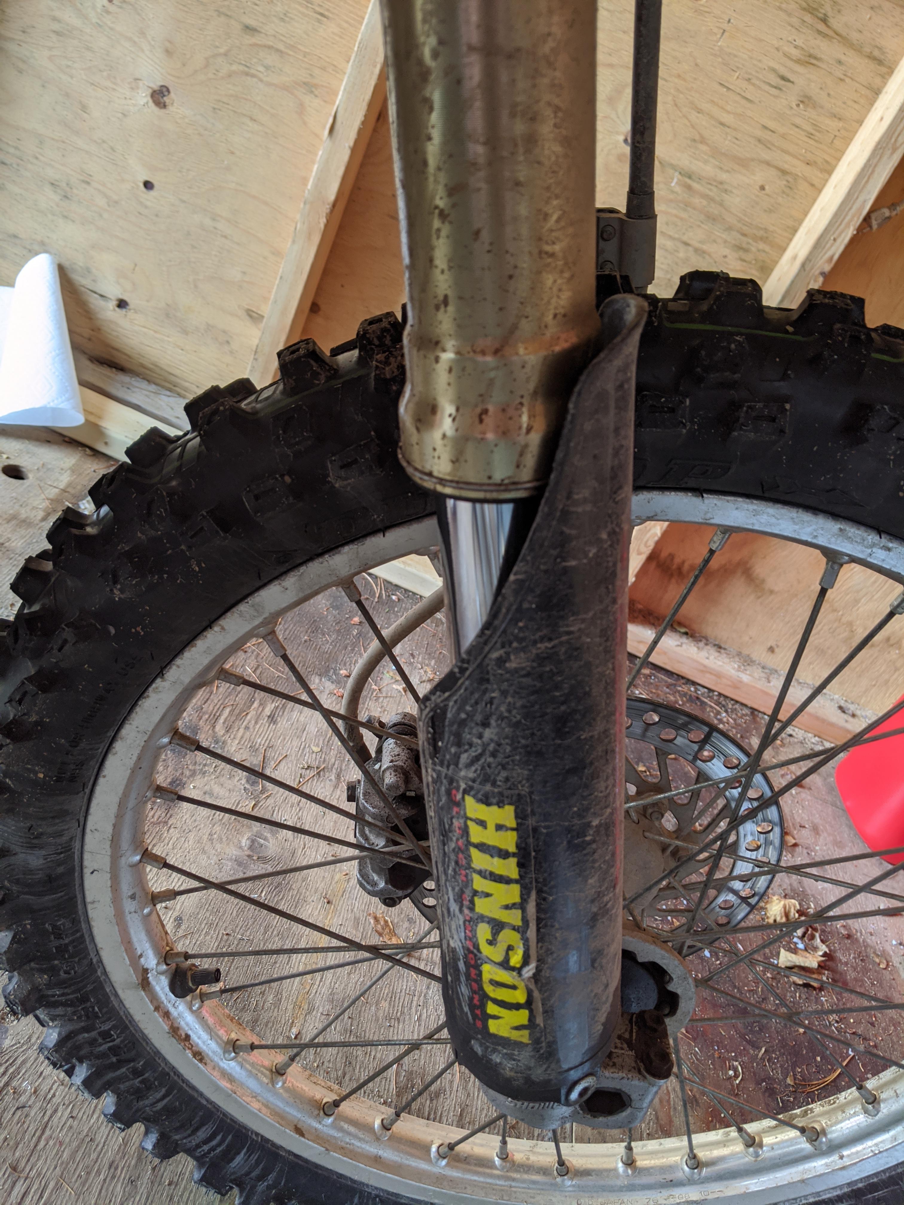 Had my forks rebuilt just before winter. Went out riding today and they