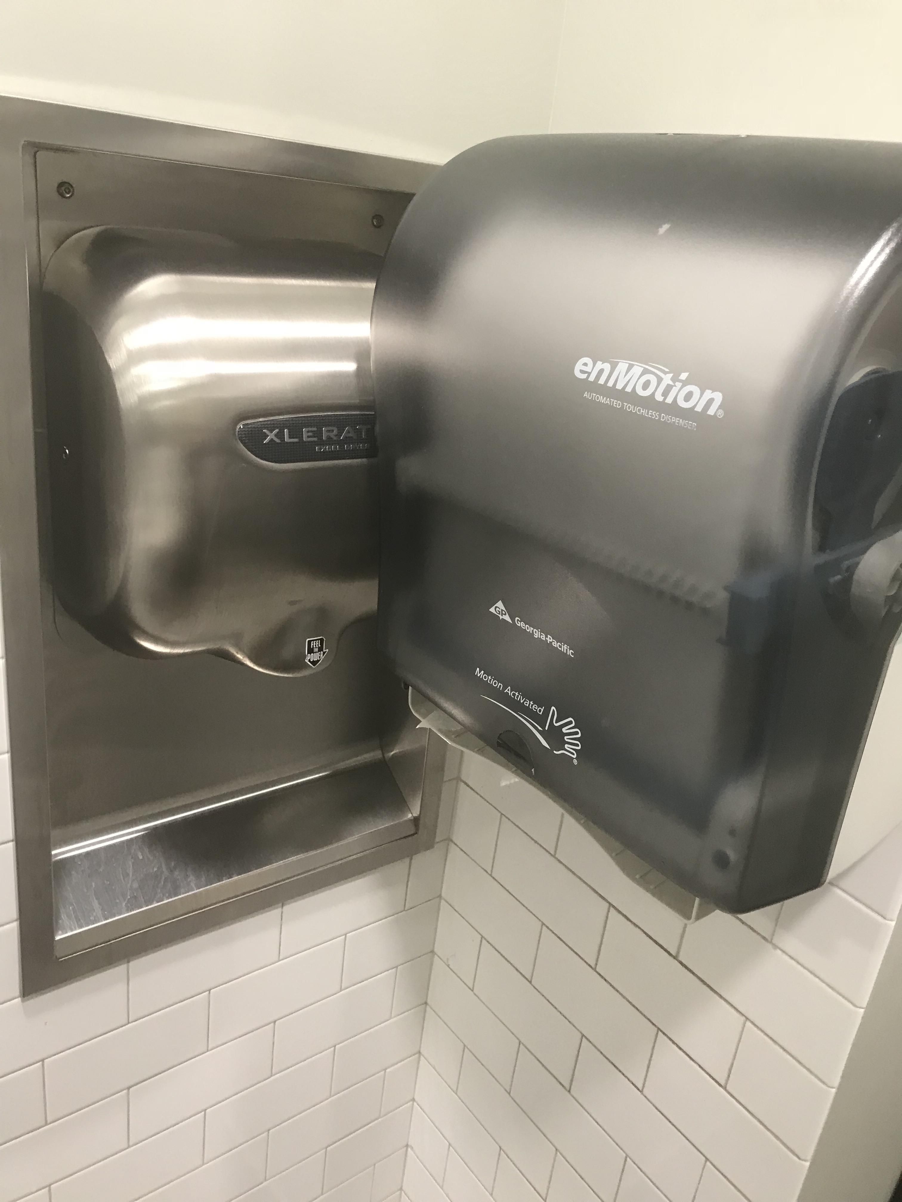 Can’t use the air dryer without making paper towels come out. r