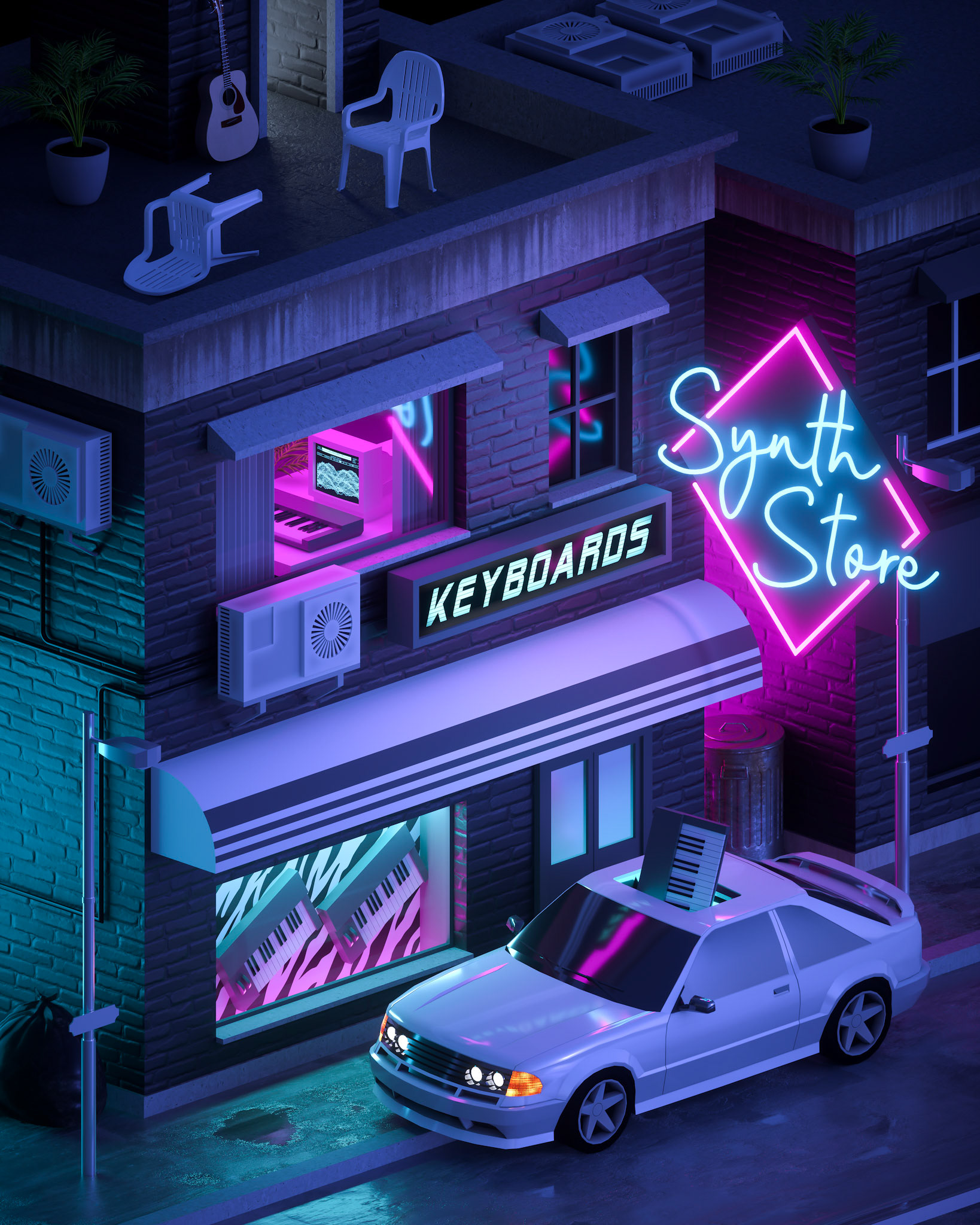 Synth Store by Andrew r/outrun