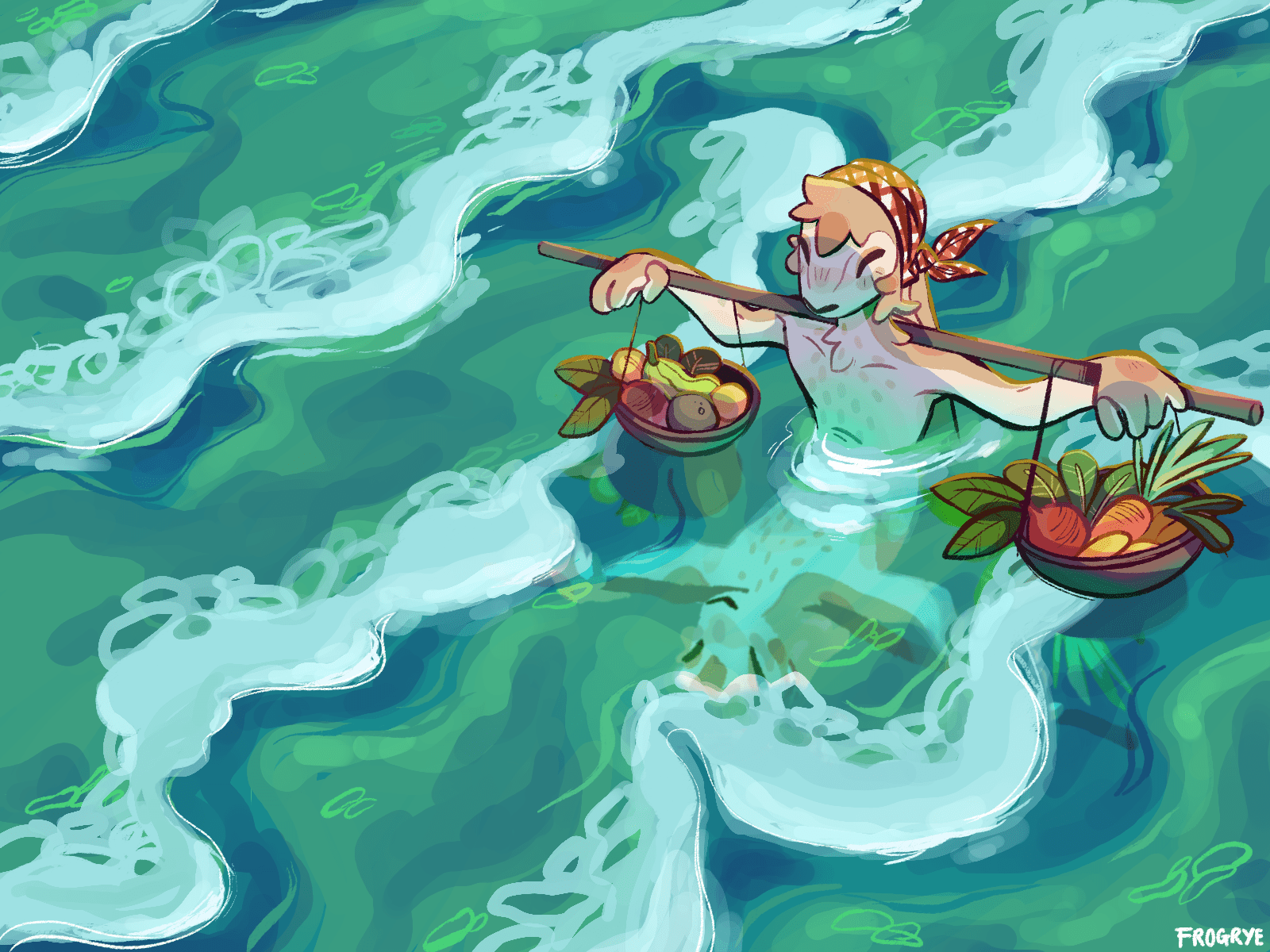 wading through the sea 🌊 furry