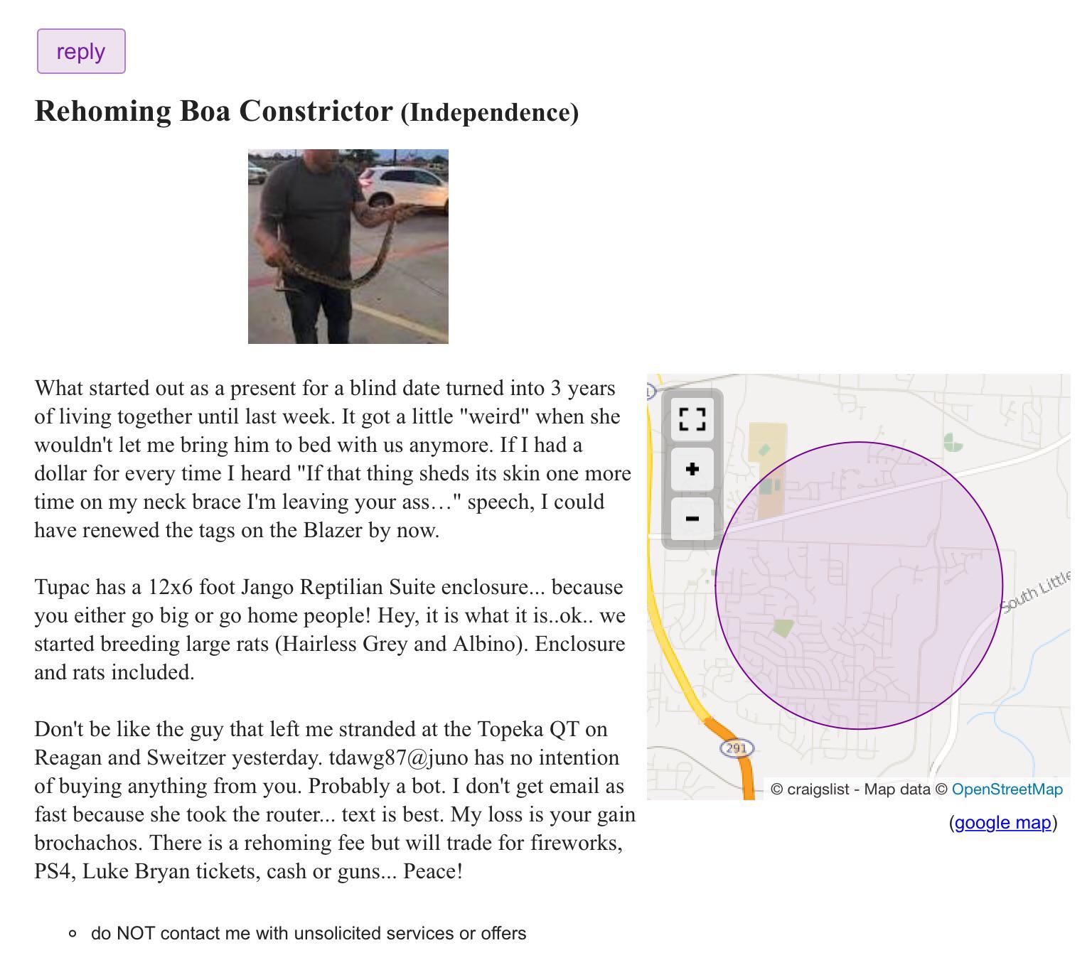 Funniest Craigslist Ad Ever