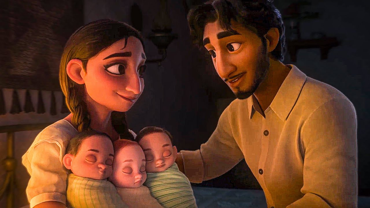 In Encanto (2021) we see her carrying three babies in one arm. This is