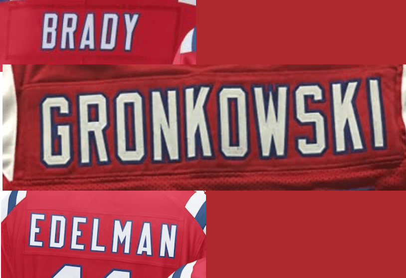 Can someone help identify the font on the Patriots throwback jerseys