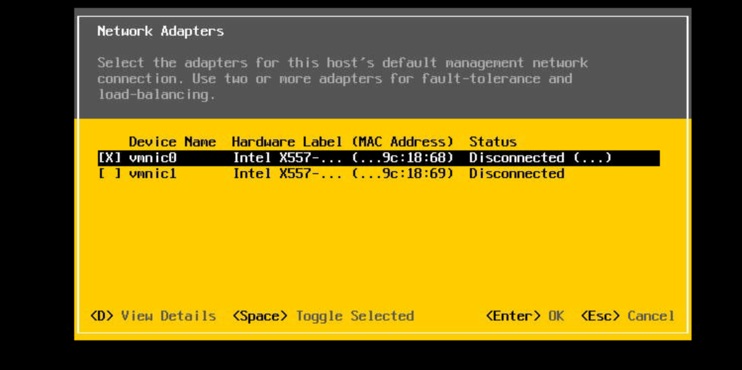 Network adapter disconnected (even when its not) vmware