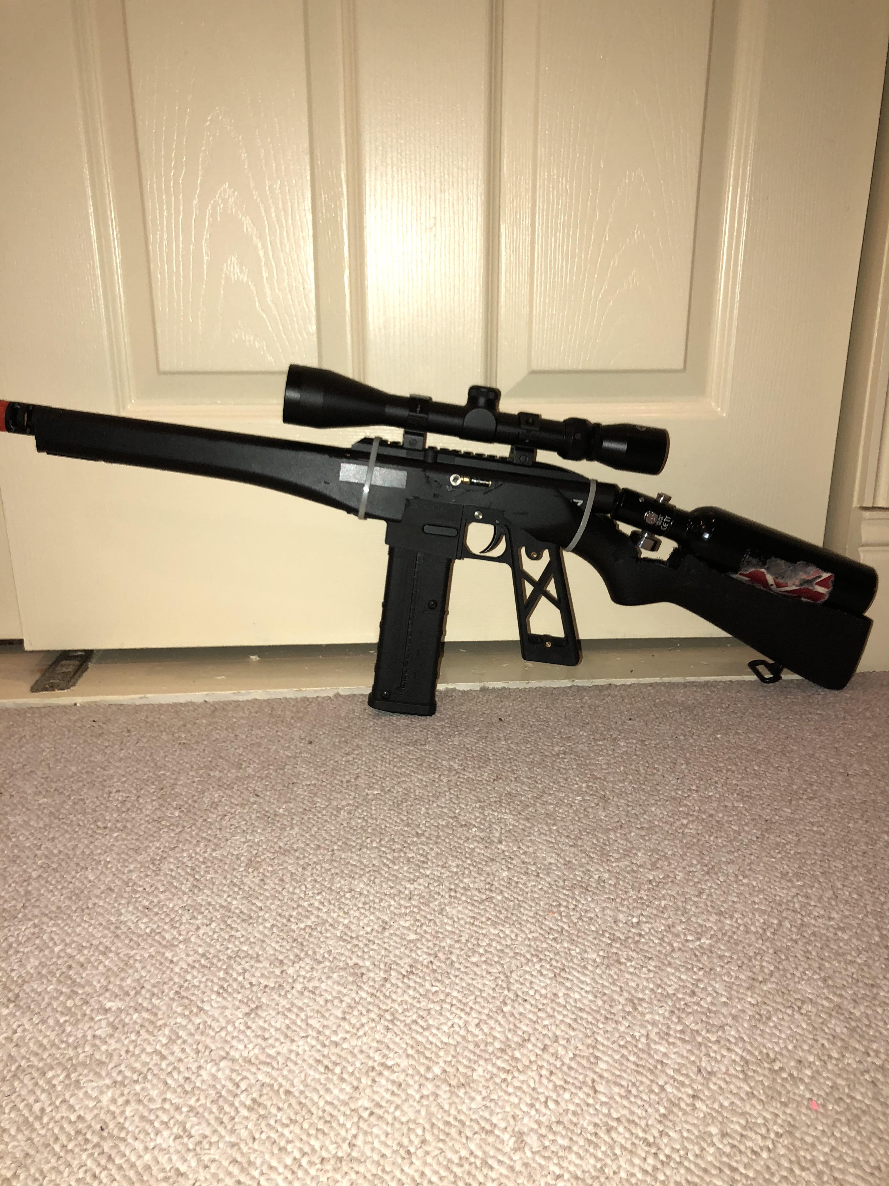 Hammer 7 sniper setup! First attempt r/paintball