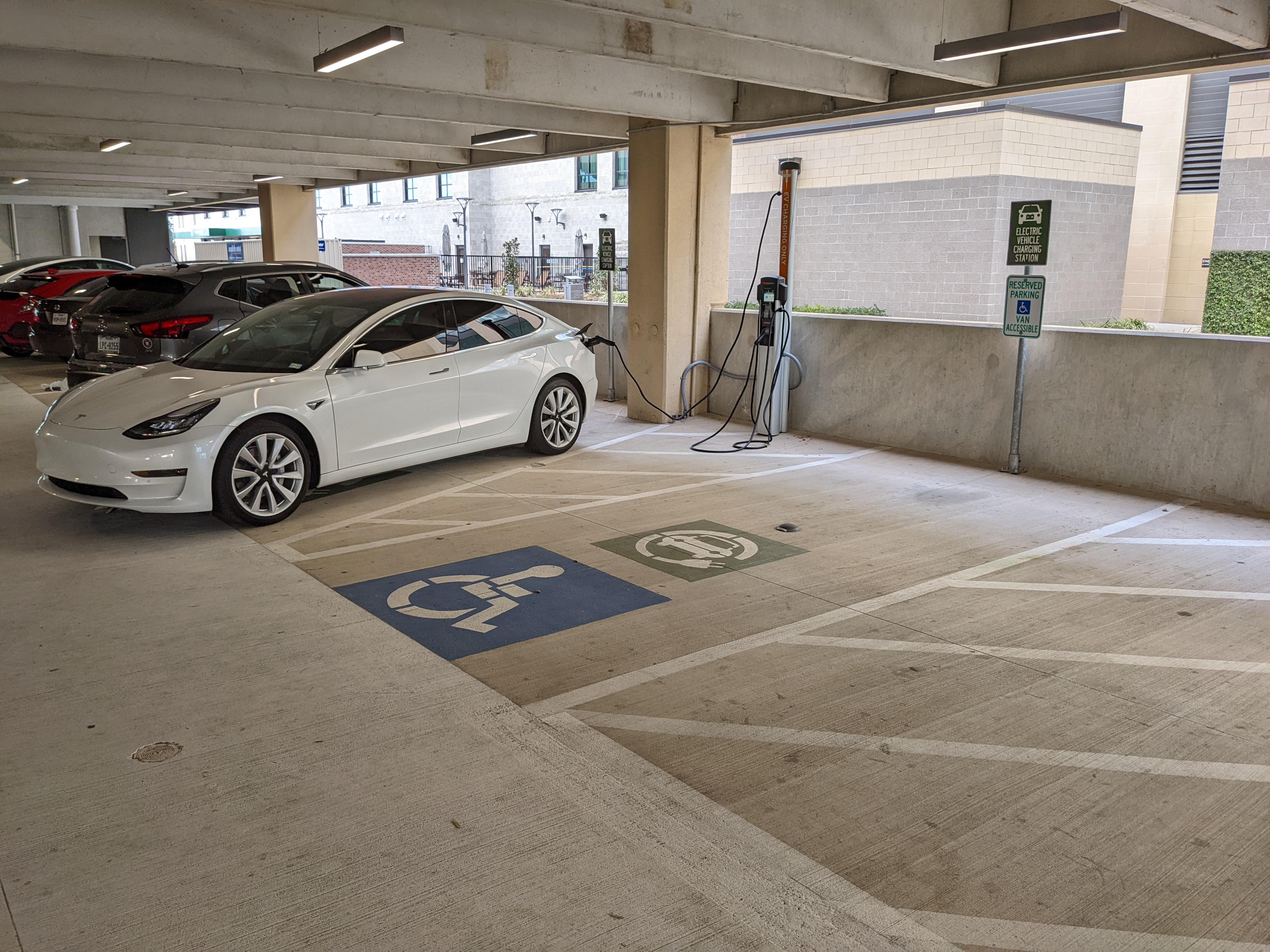 So is it handicap with EV? Or can a non handicap, EV car park here? r