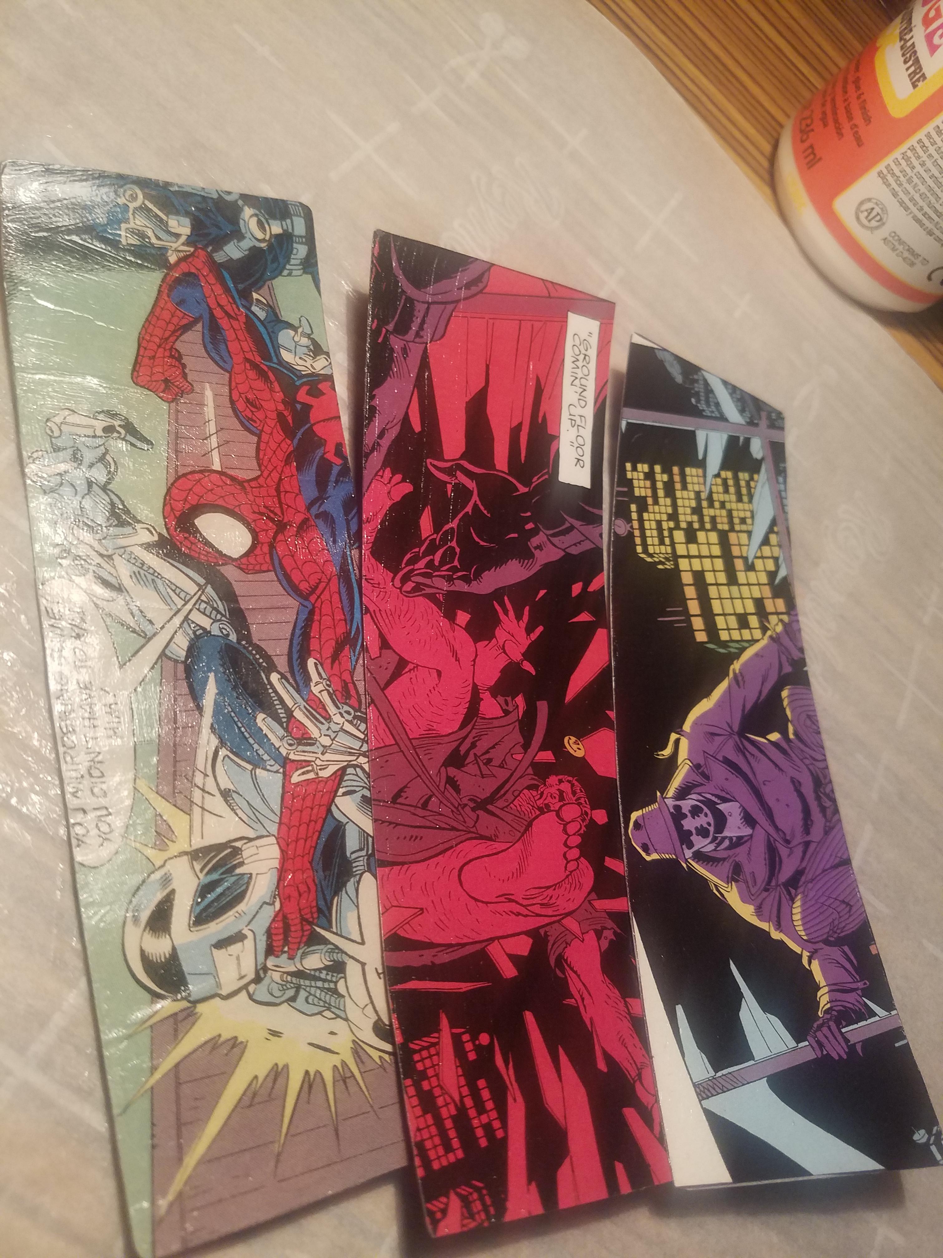Comic Bookmarks I Made (See comments for more info) r/Book_Marks