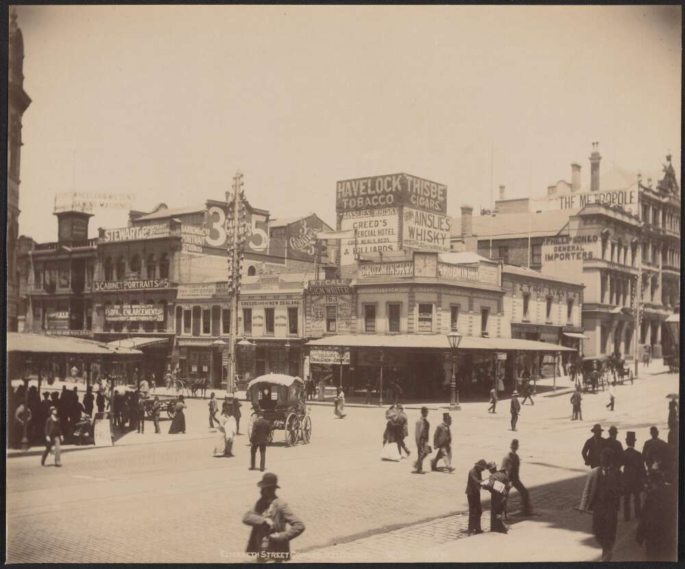 Elizabeth Street Corner 1892 r/melbourne