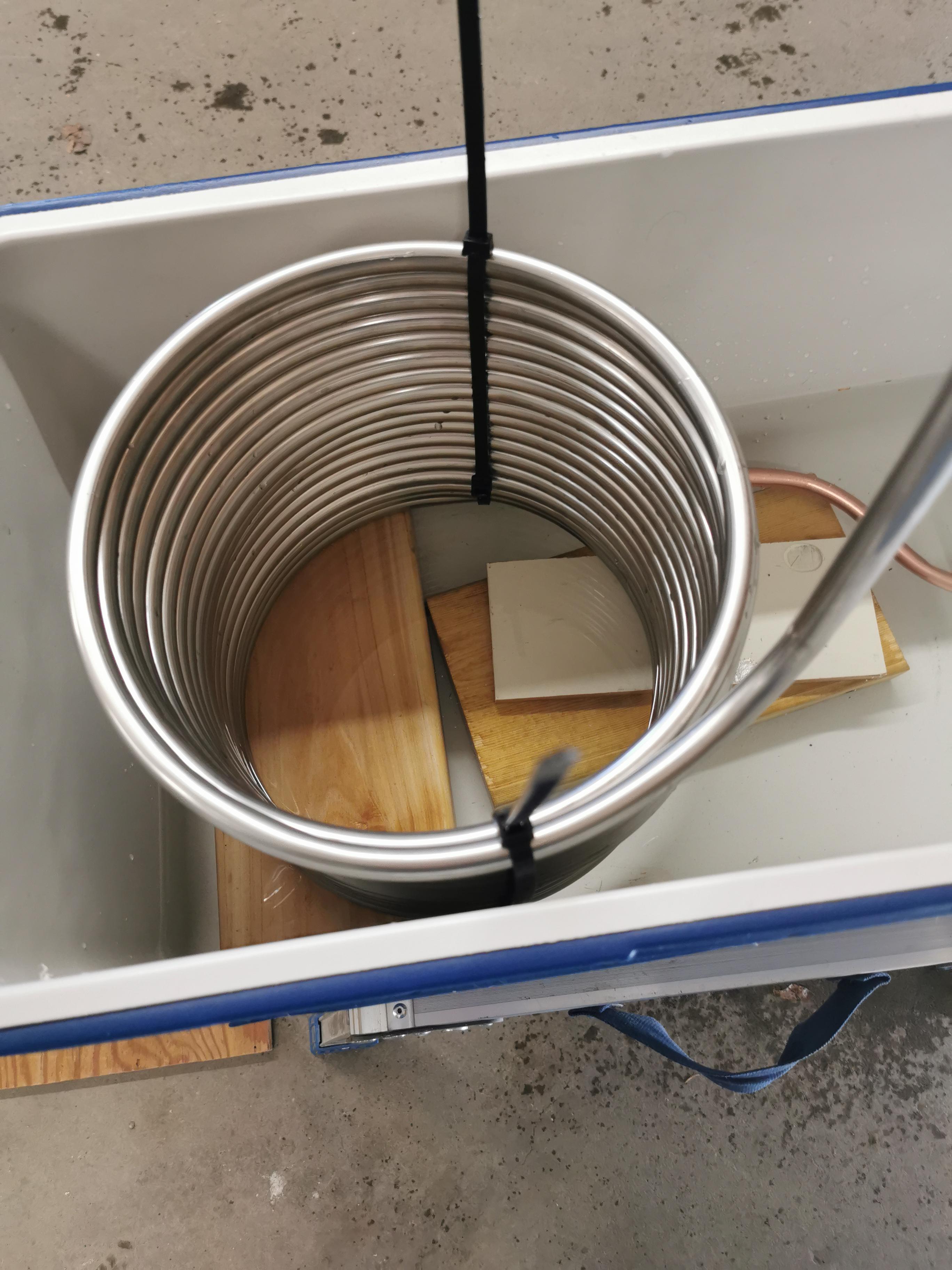 New condenser. A beer wort chiller r/firewater