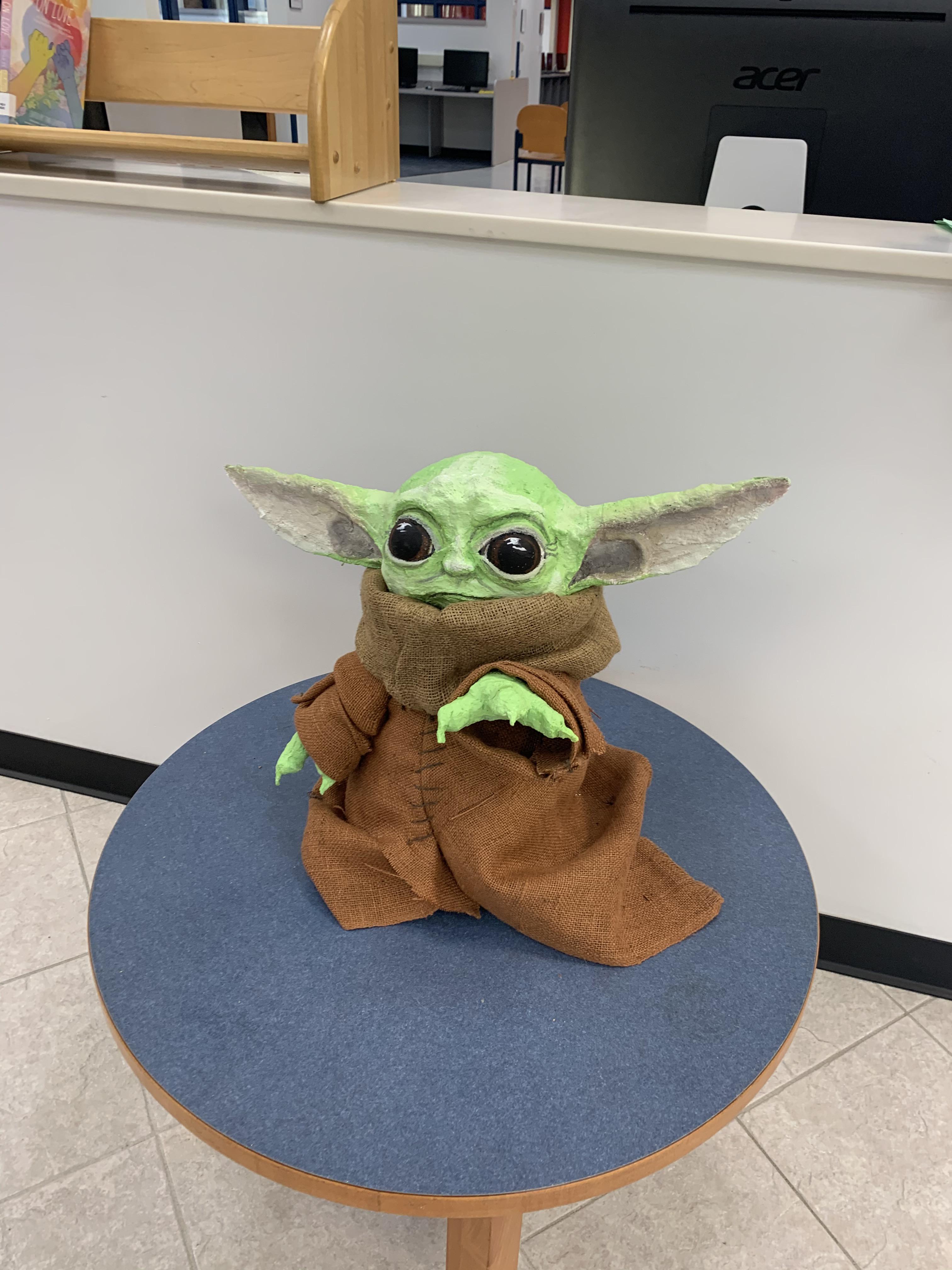 Papiermâché Baby Yoda my art teacher made r/StarWars