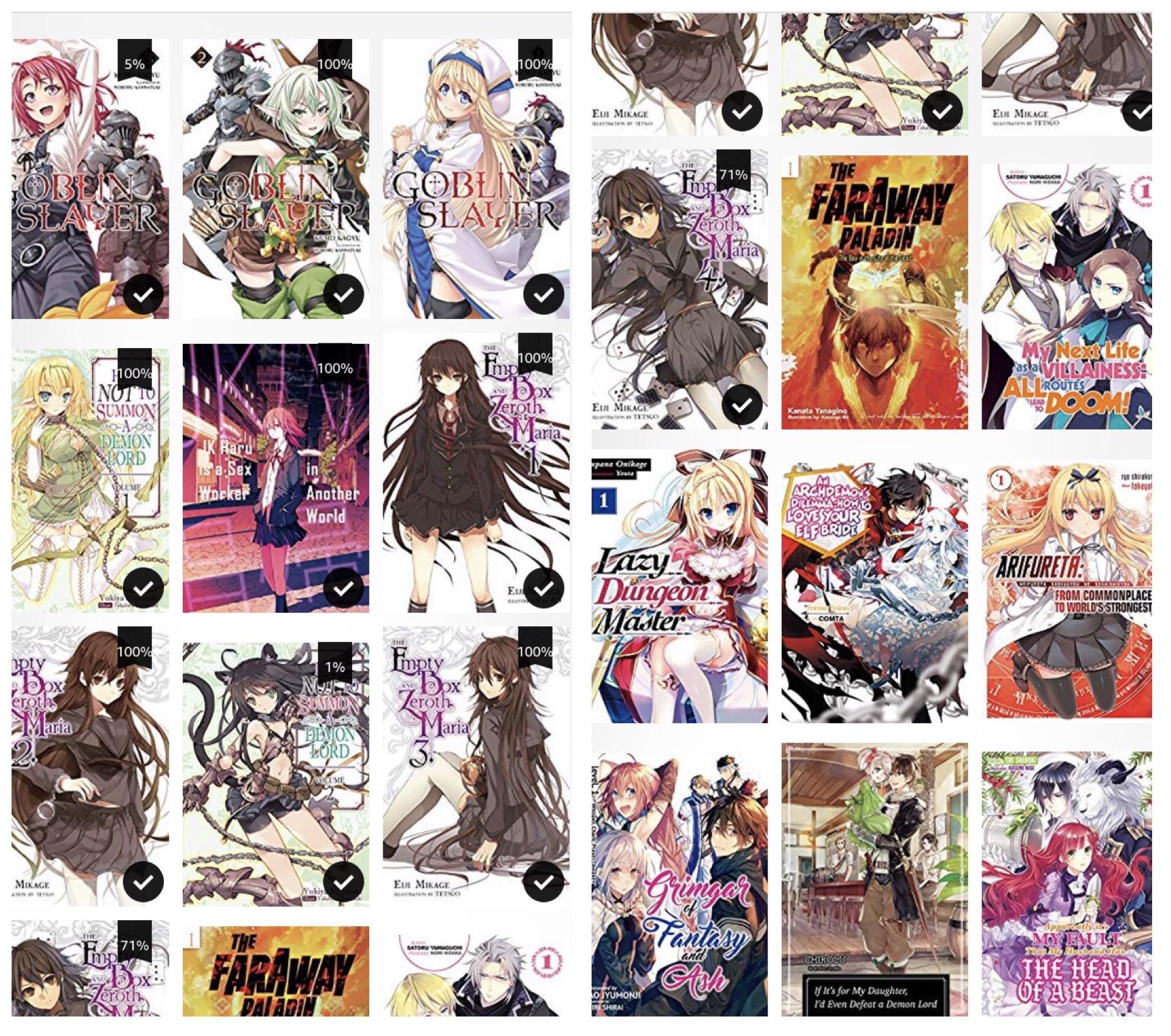 JNovel Club Anime Sale Added a lot to my ebook LN collection! LightNovels