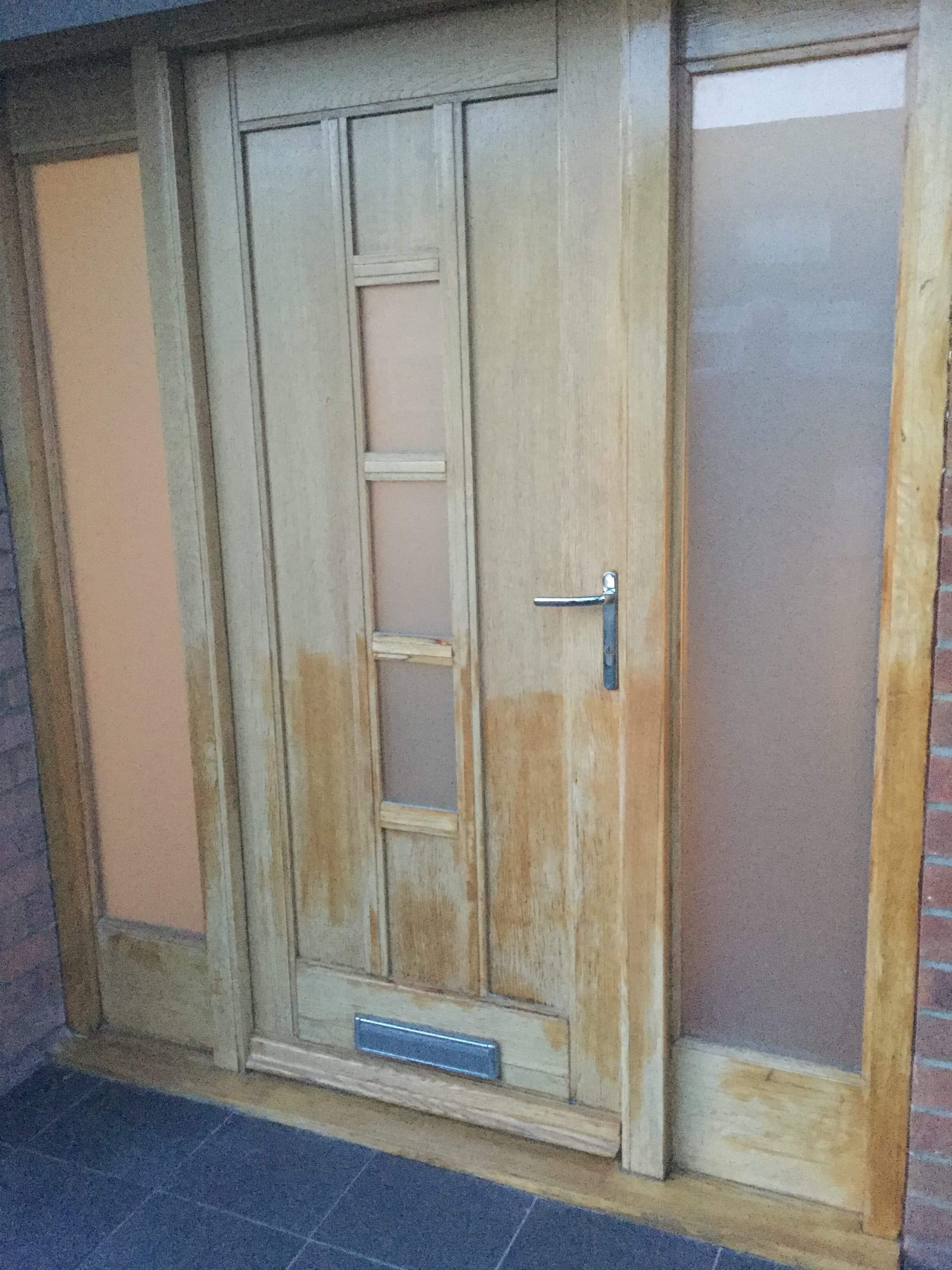 Advice please Uneven varnish on oak front door r/woodworking
