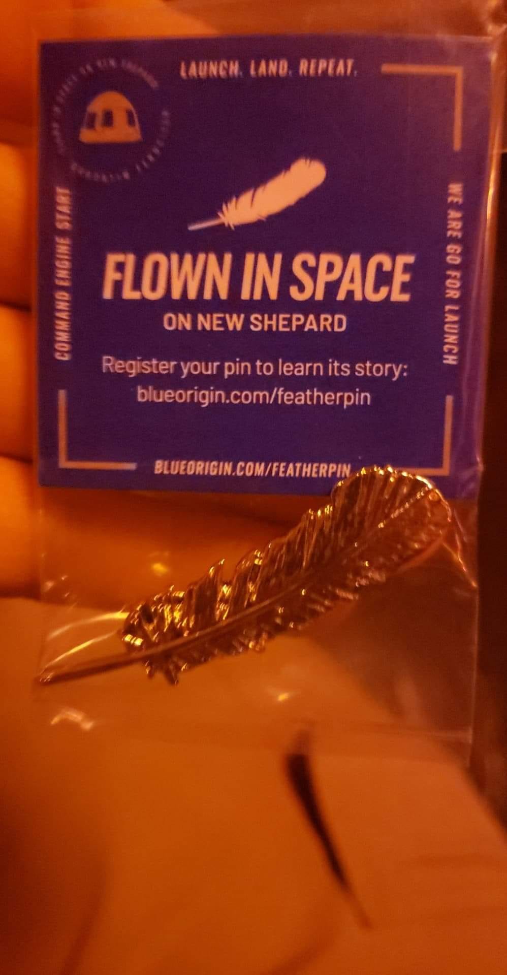 A Gift from Blue Origin. It's so gratifying to own a piece of space
