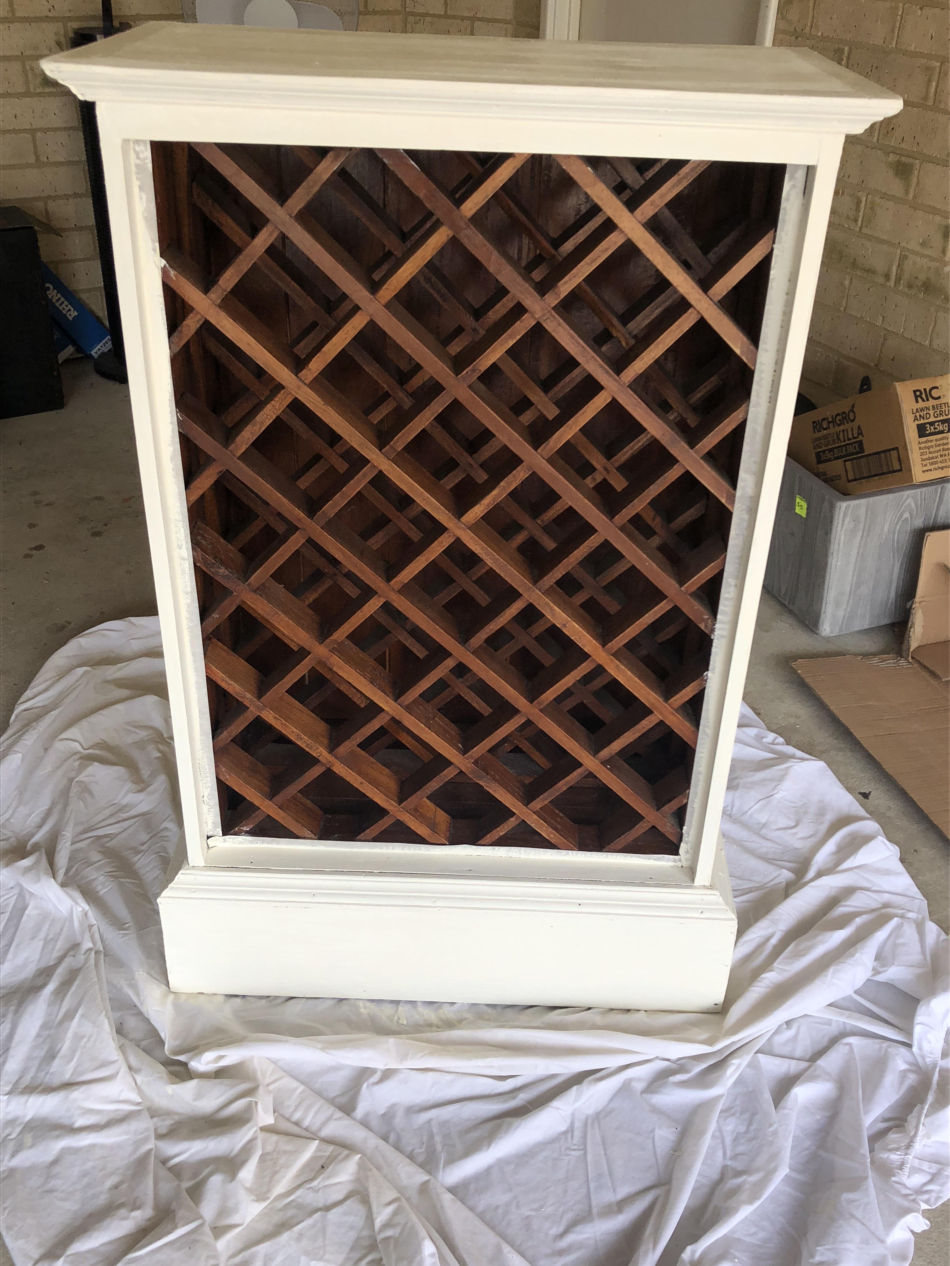 In progress 20 wine rack painted with chalk paint (I’m going to give