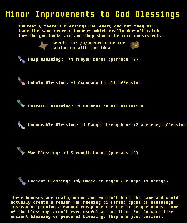 God Blessings Improvements Changes that make sense r/2007scape