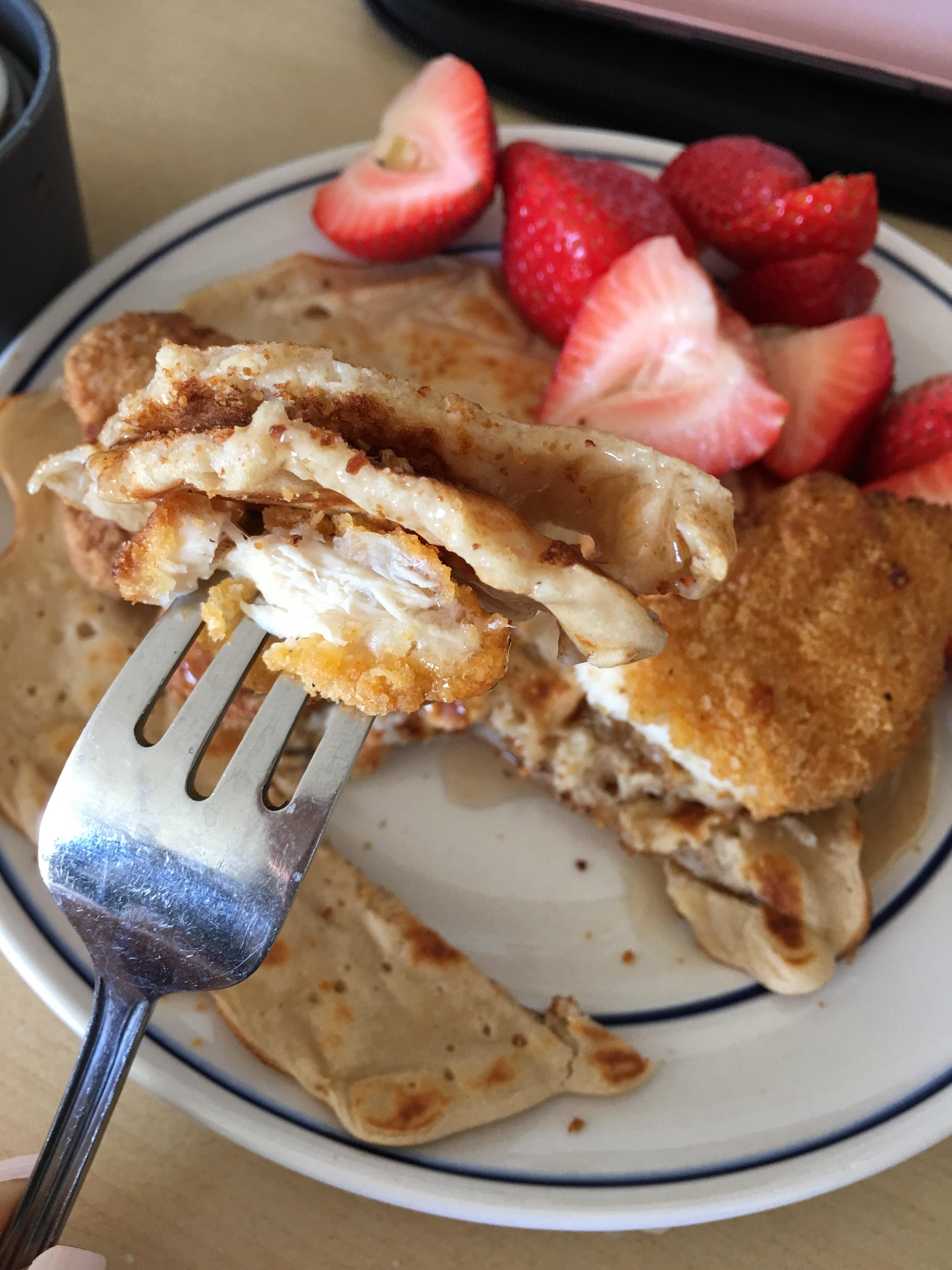515 cal savory & sweet high protein pancake... best of both worlds! r