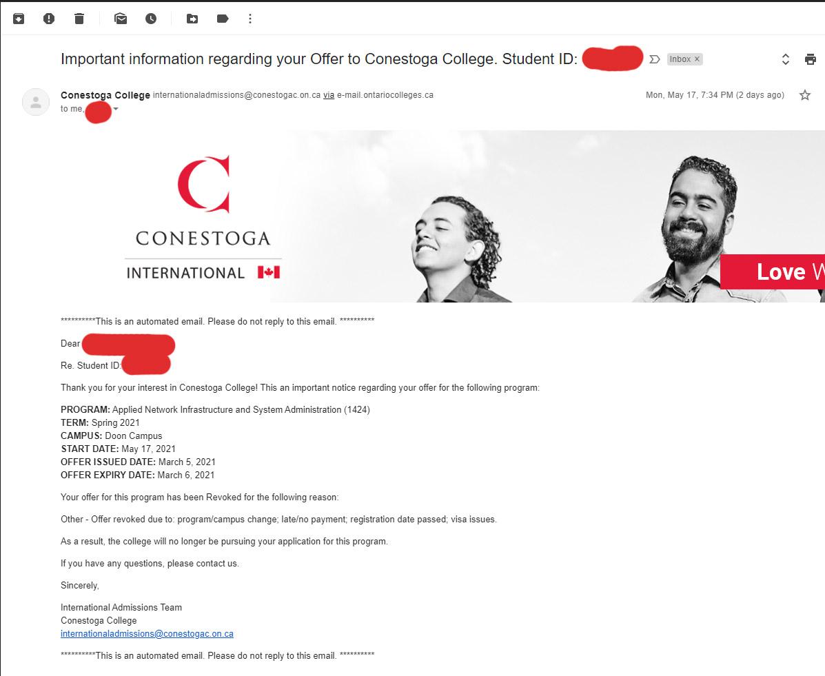 Paying the first fee Conestoga