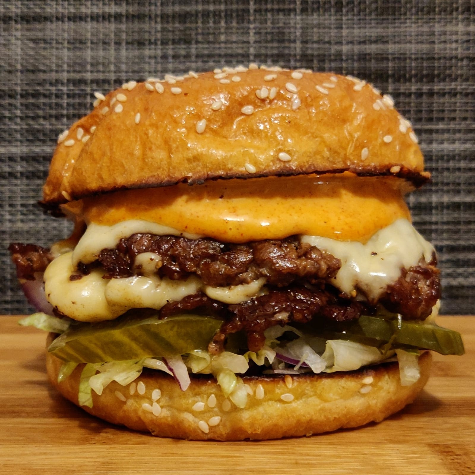 Made another burger Double double patty + gouda and special smokey