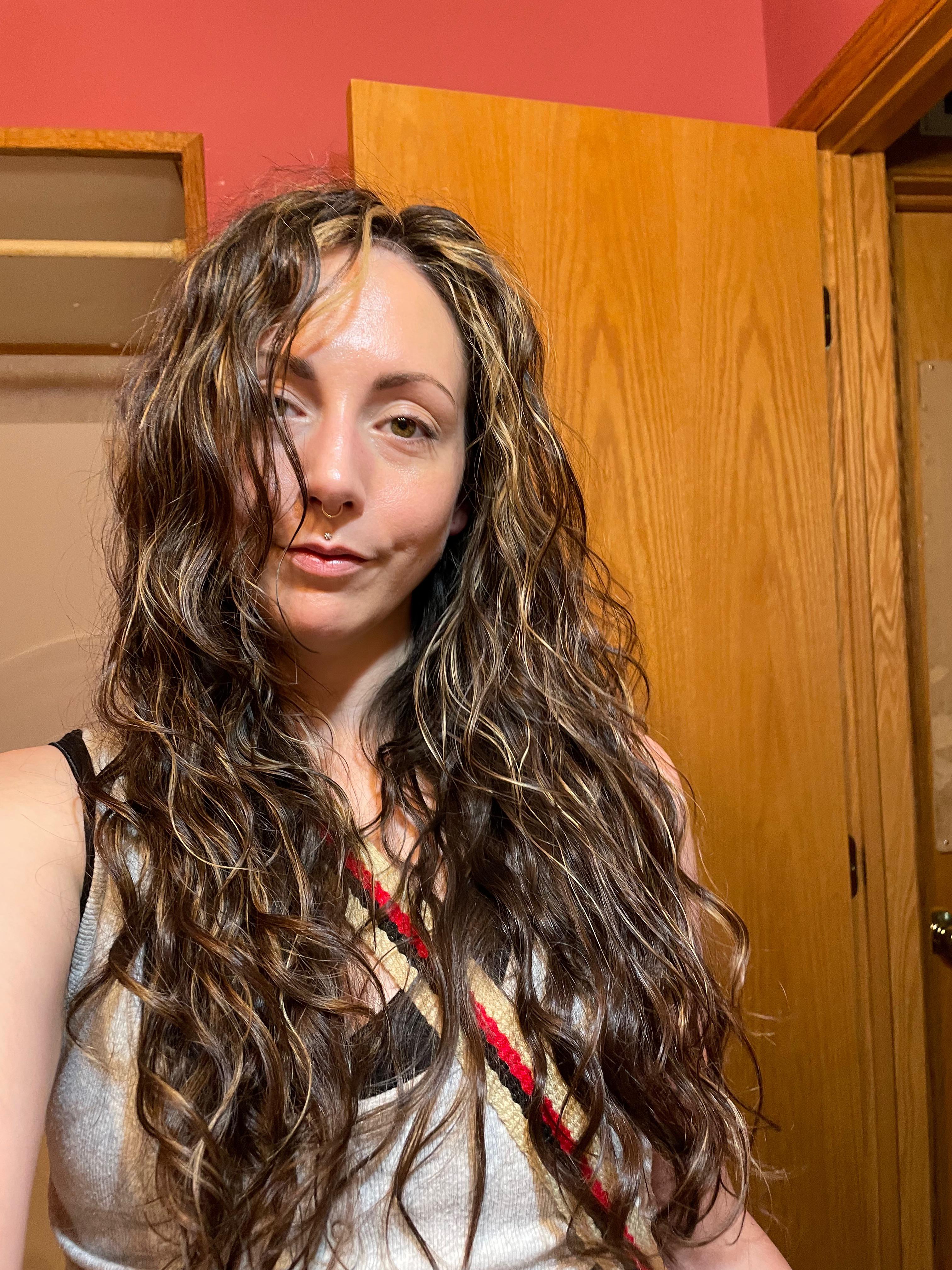 How do I get my curls to clump better on top half of hair? WITHOUT