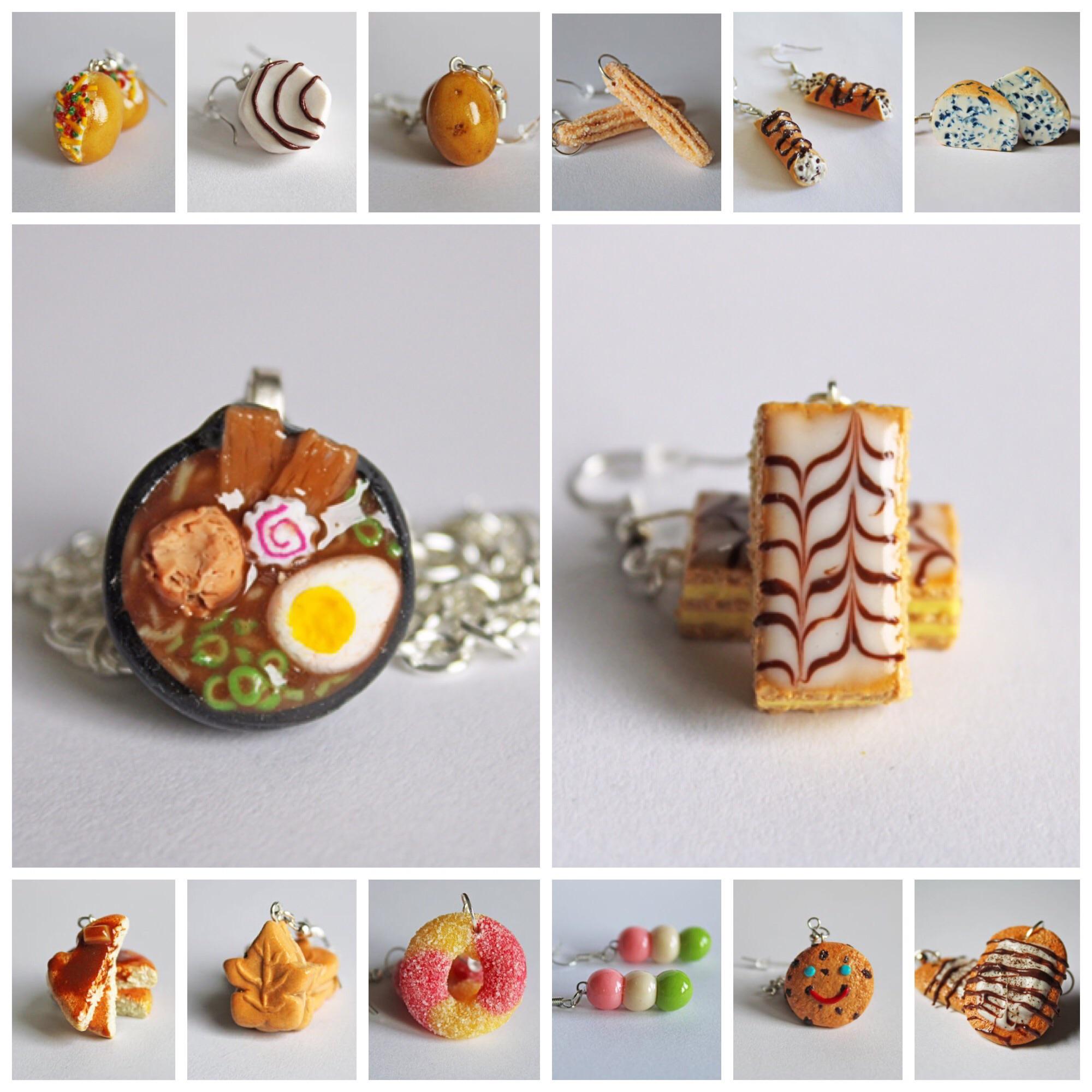 Hi! I make tiny food jewelry! My shop has over 350+ foods and I take