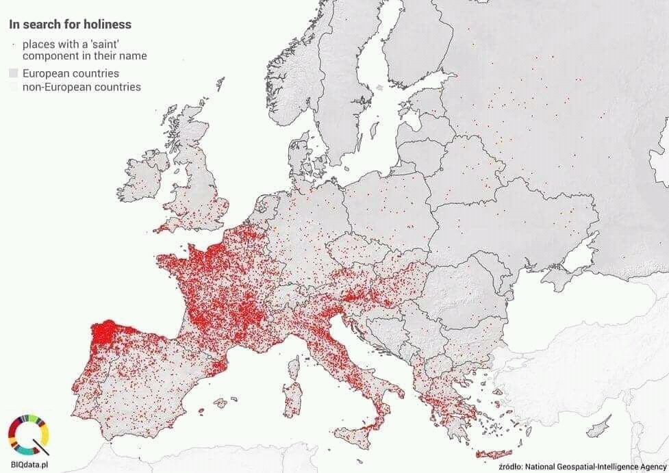 European cities starting with "saint" r/MapPorn