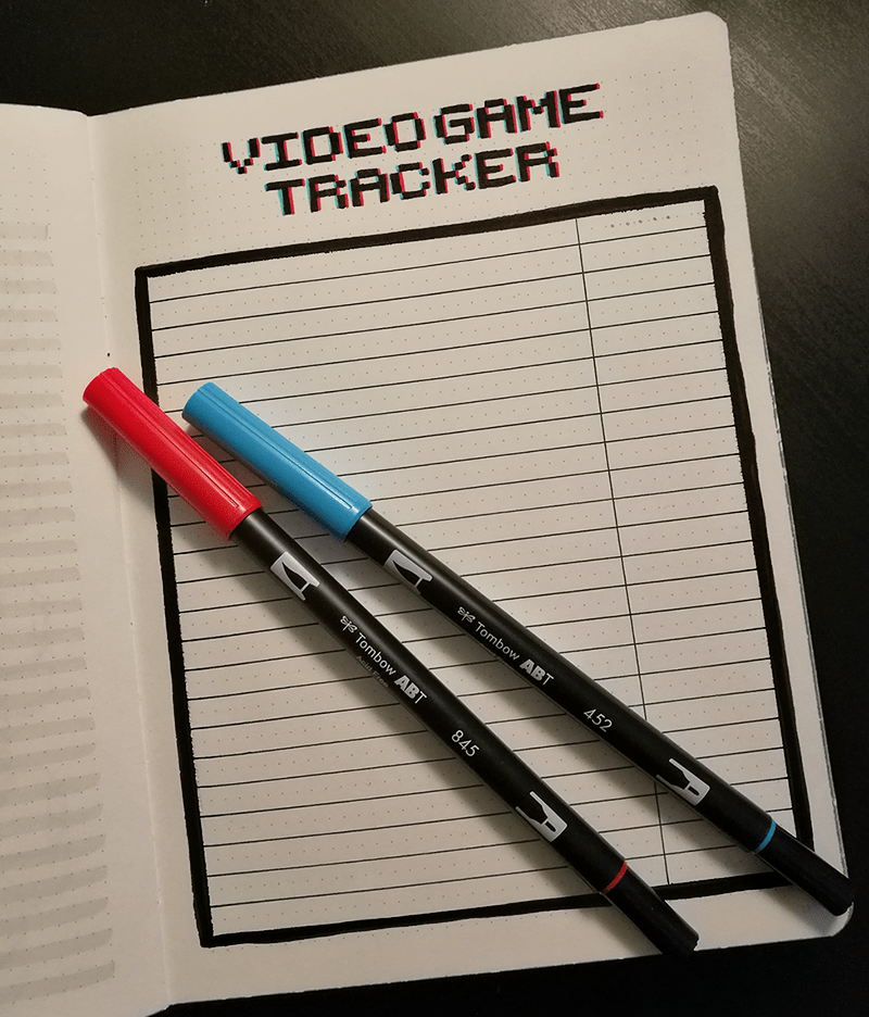 got my video game tracker all ready for 2021! r/bulletjournal