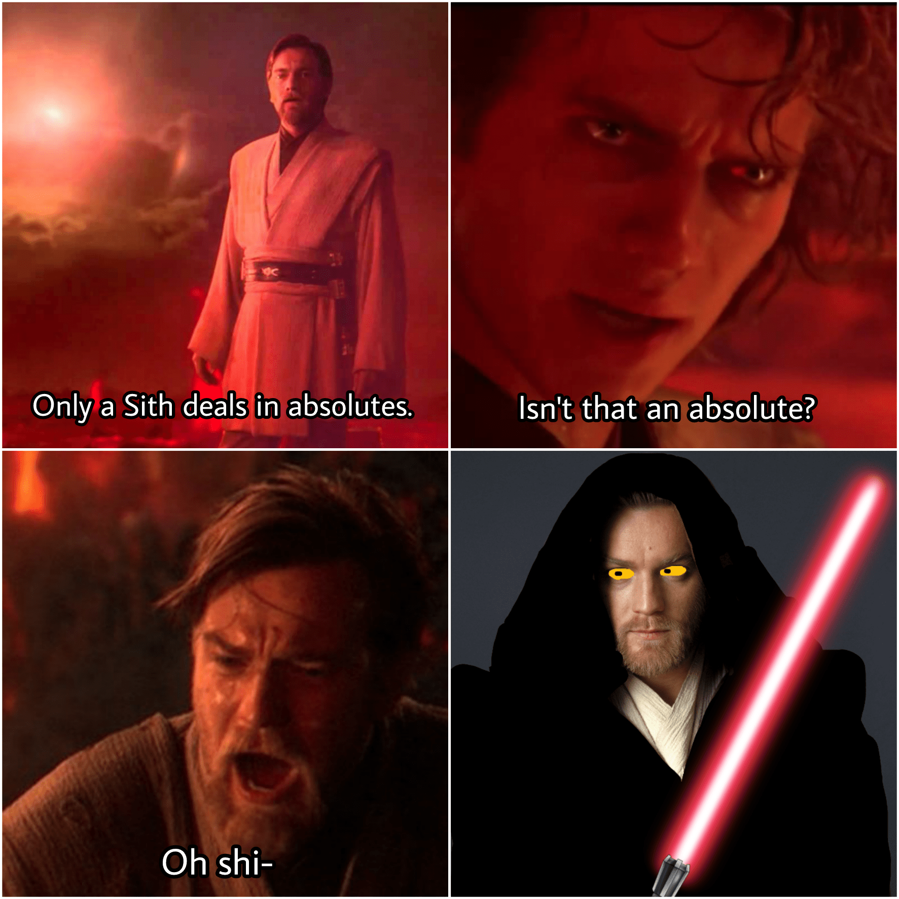 You have the very thing you swore to destroy! PrequelMemes