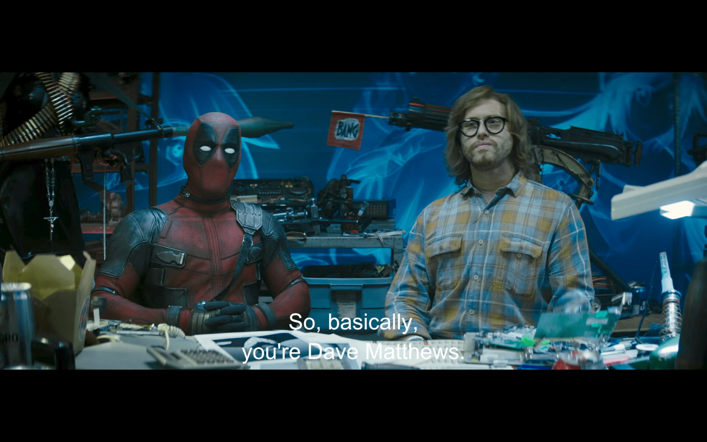 In Deadpool 2 after Bedlam explains his superpowers, Wade says "So