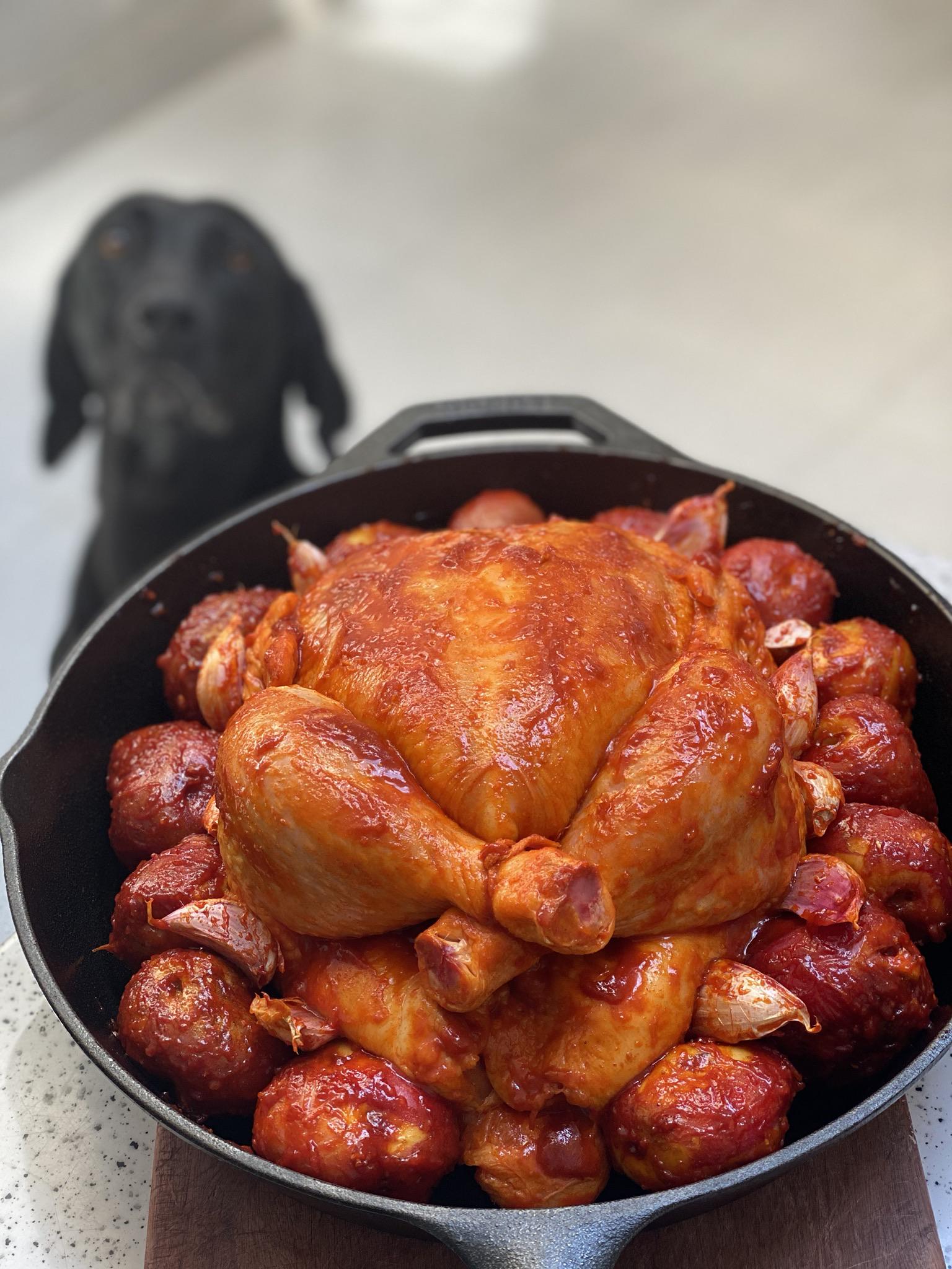 Slowroast Gochujang chicken! r/castiron