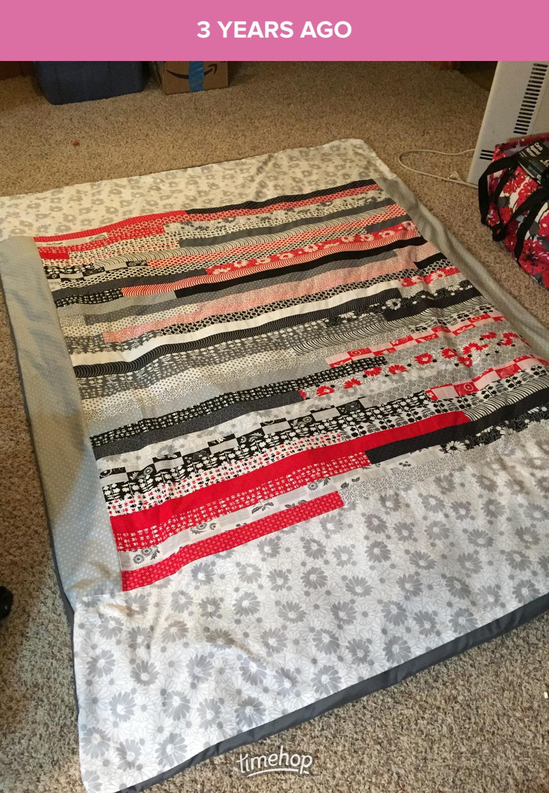 Jelly roll race I made into a duvet cover a few years ago with a Moda