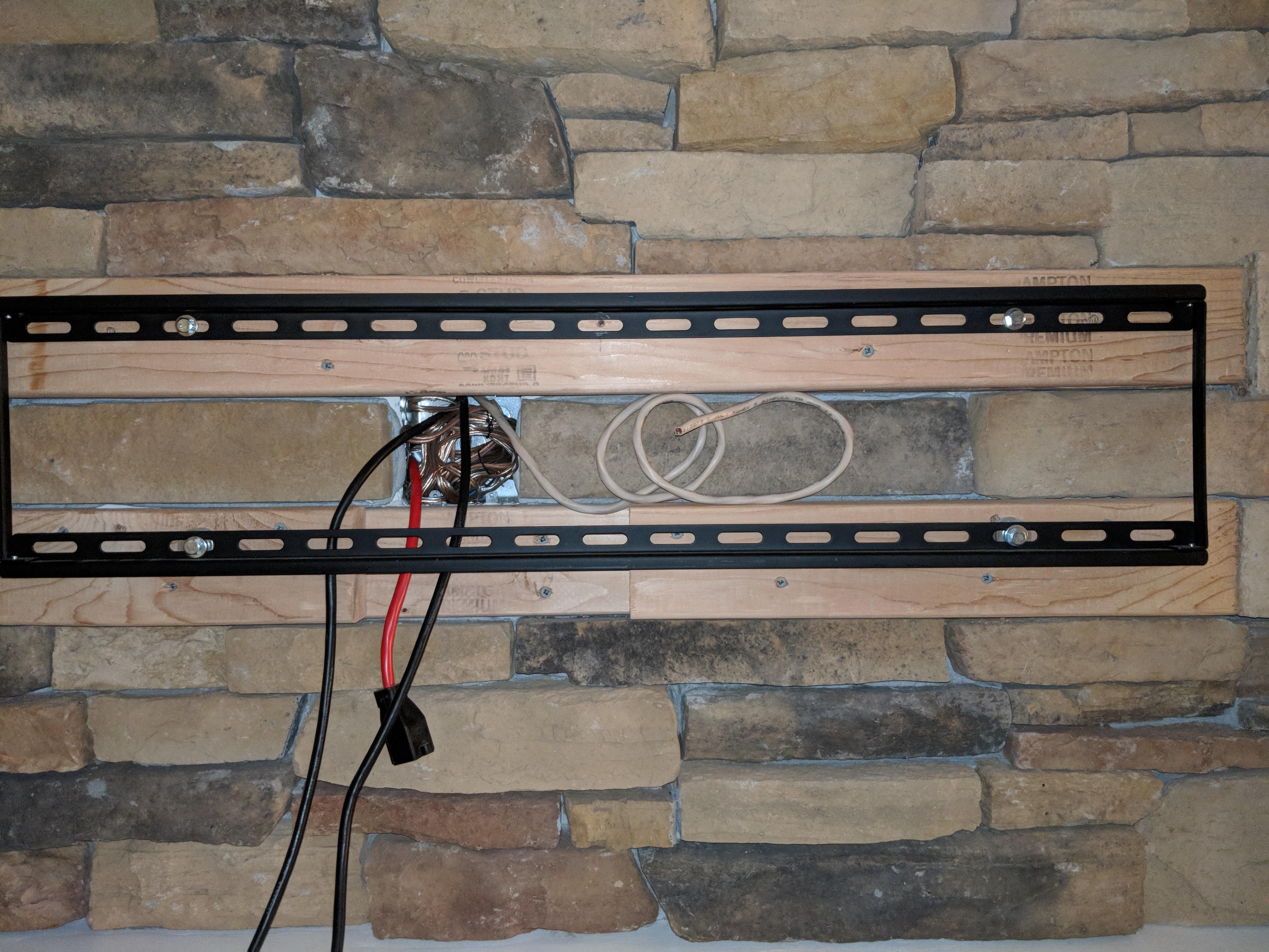 Moved into a rental with this on the wall. What do I need to mount my