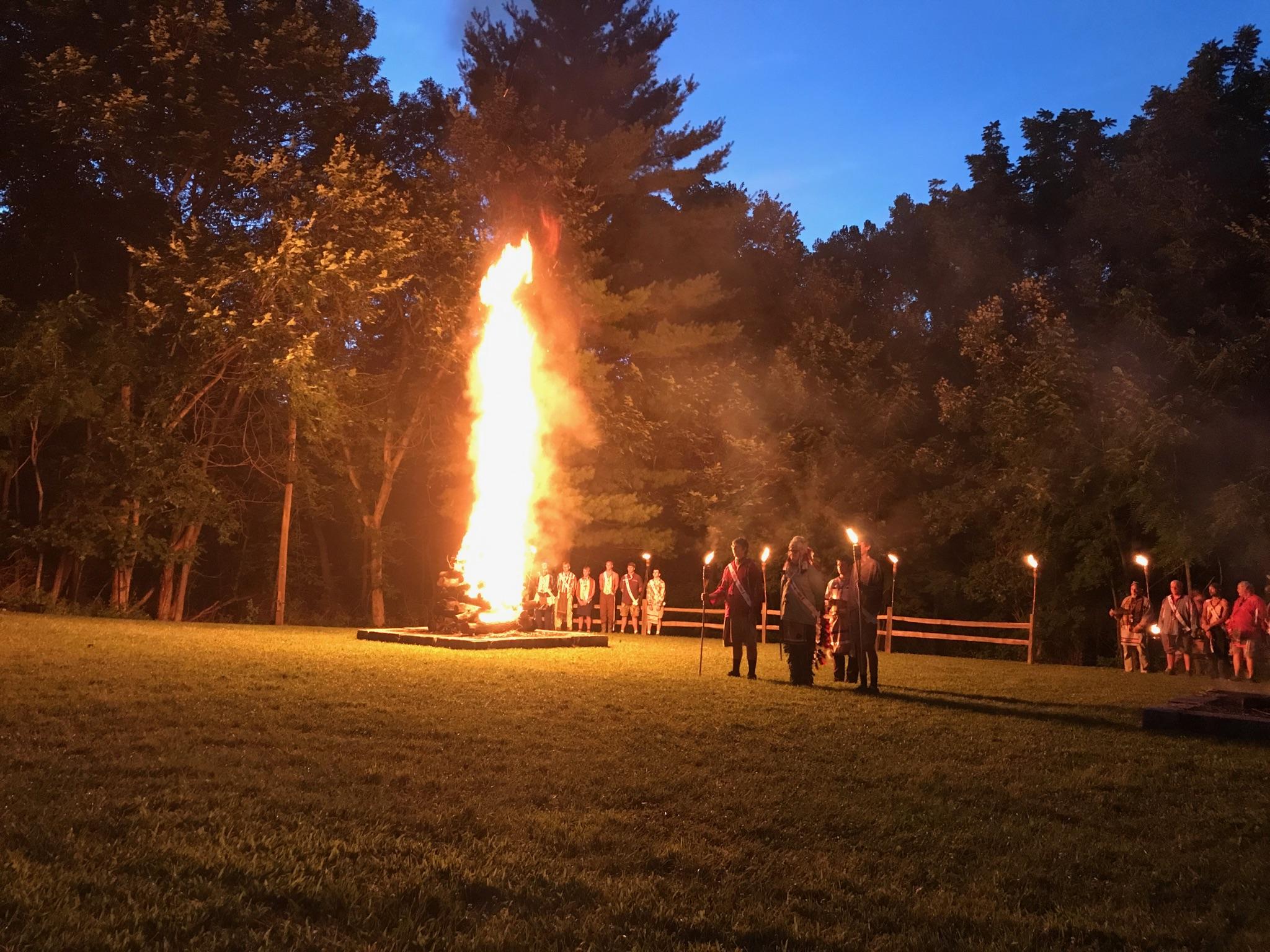 Callout Ceremony Fire at Camp Wakonda r/BSA