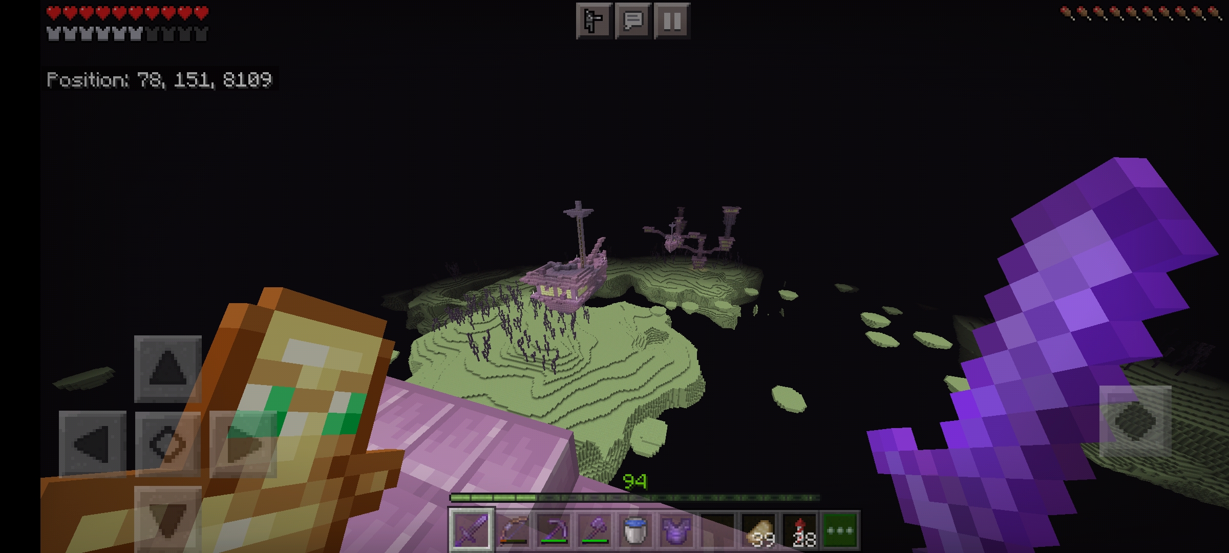 [BEDROCK] Witnessing two end cities about to battle, our ship has the