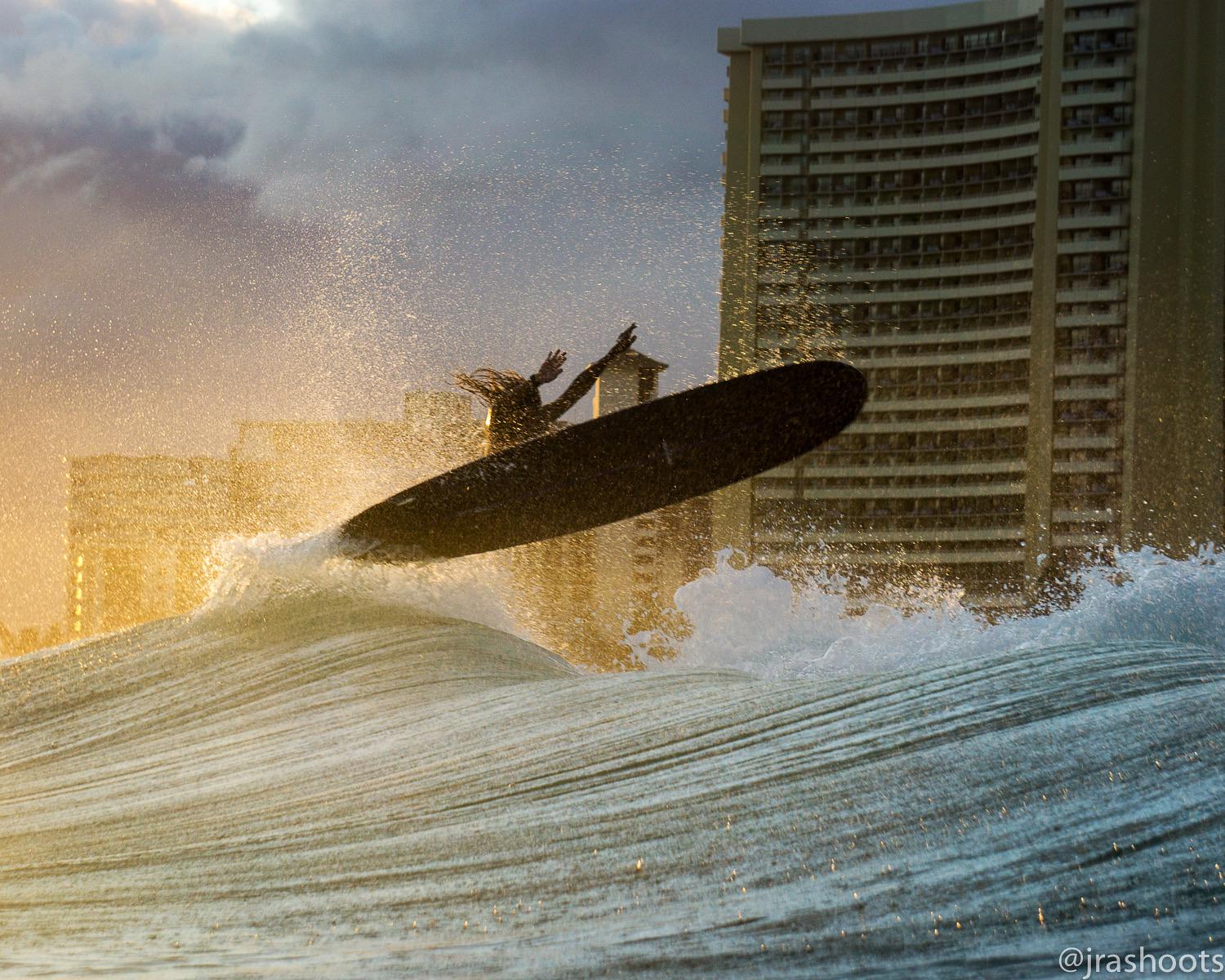 When longboards take flight... hawaii r/surfing