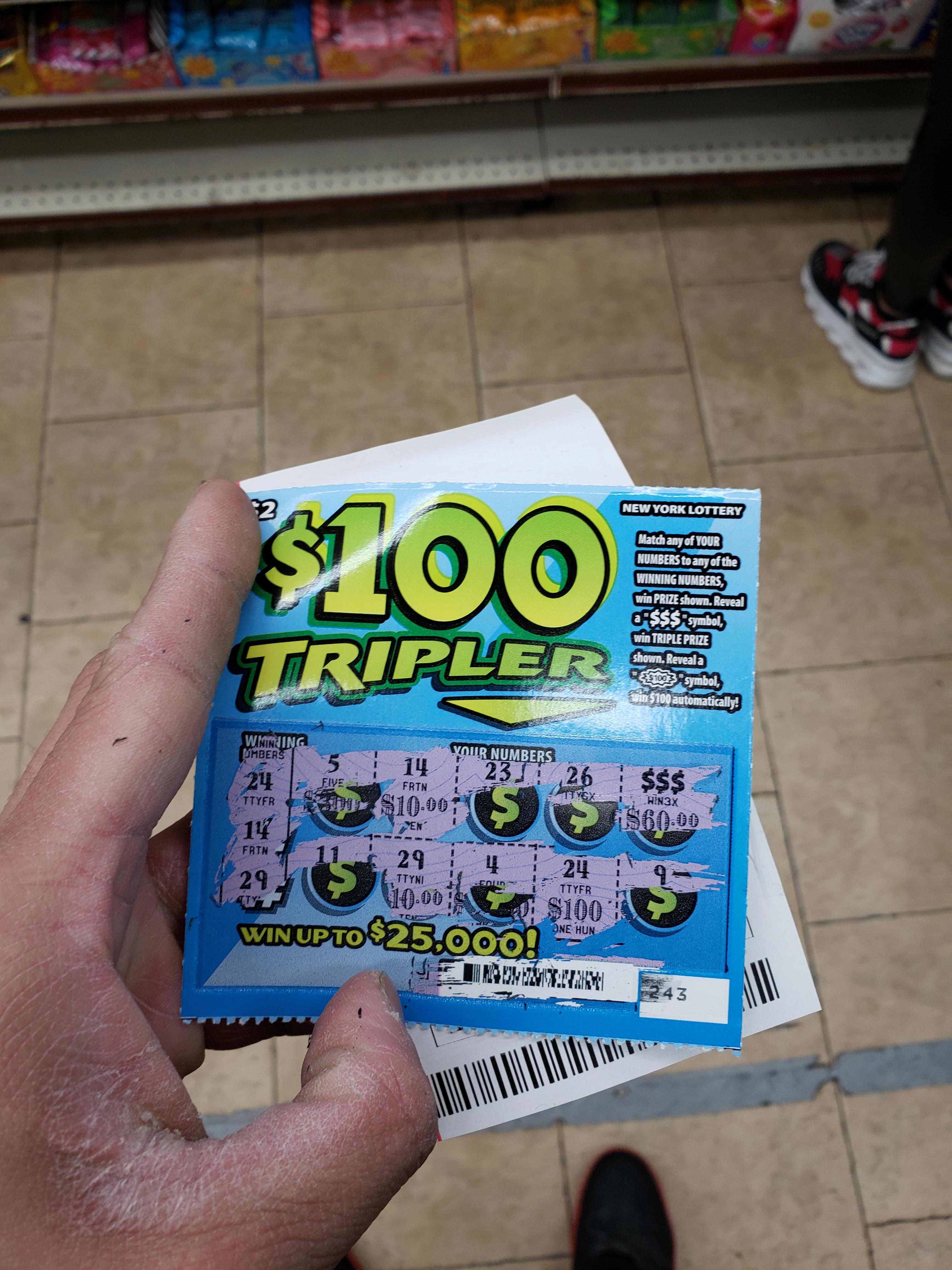 Finally a decent winner 300 on a 2 ticket r/Lottery