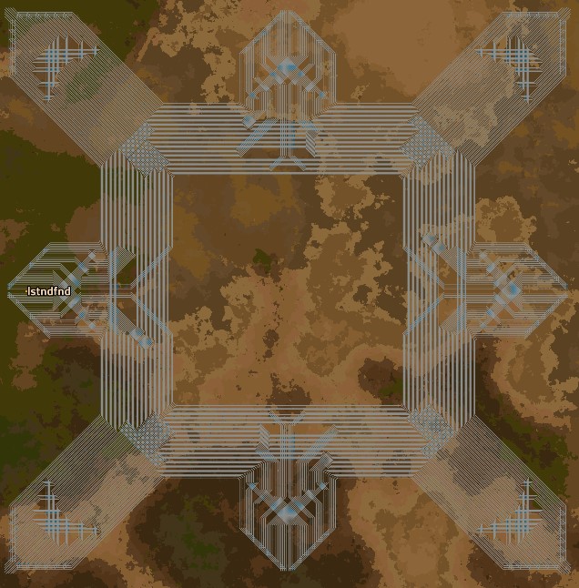 Just because I could. 8Lane, 8Way Intersection with over 250k rails.... r/factorio
