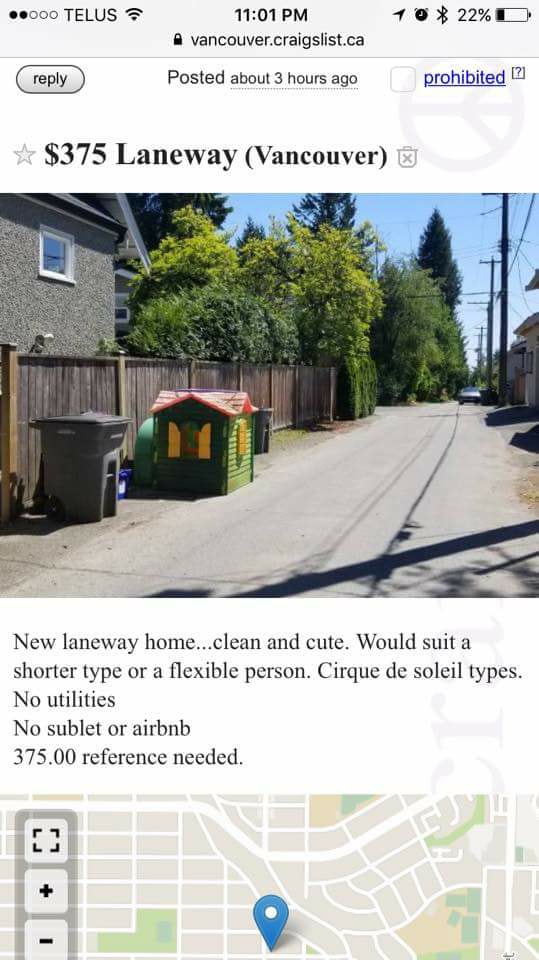375 New laneway home for rent.. "clean and cute" r/funny
