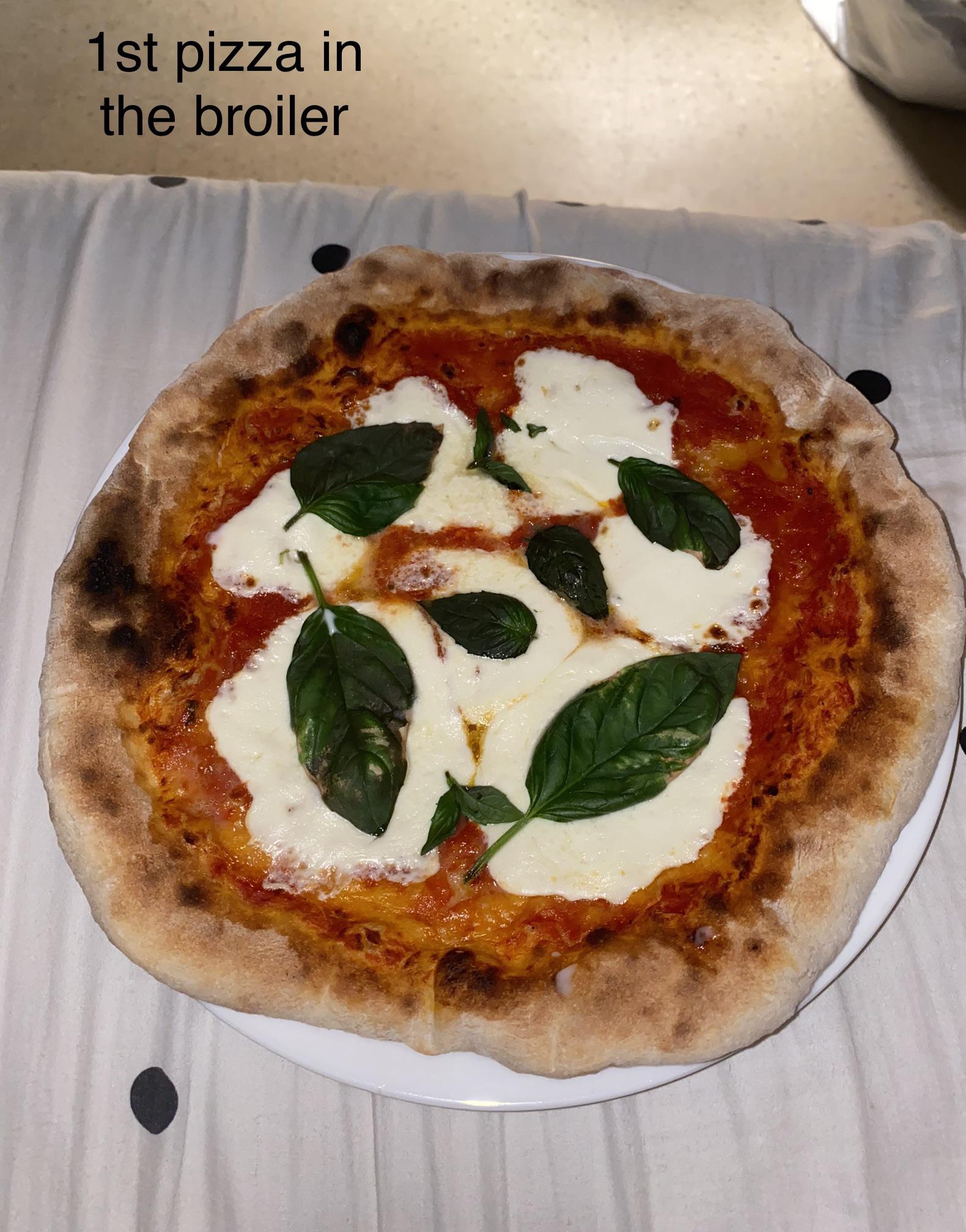 Made my first pizza using the broiler on my oven (65) r/Pizza