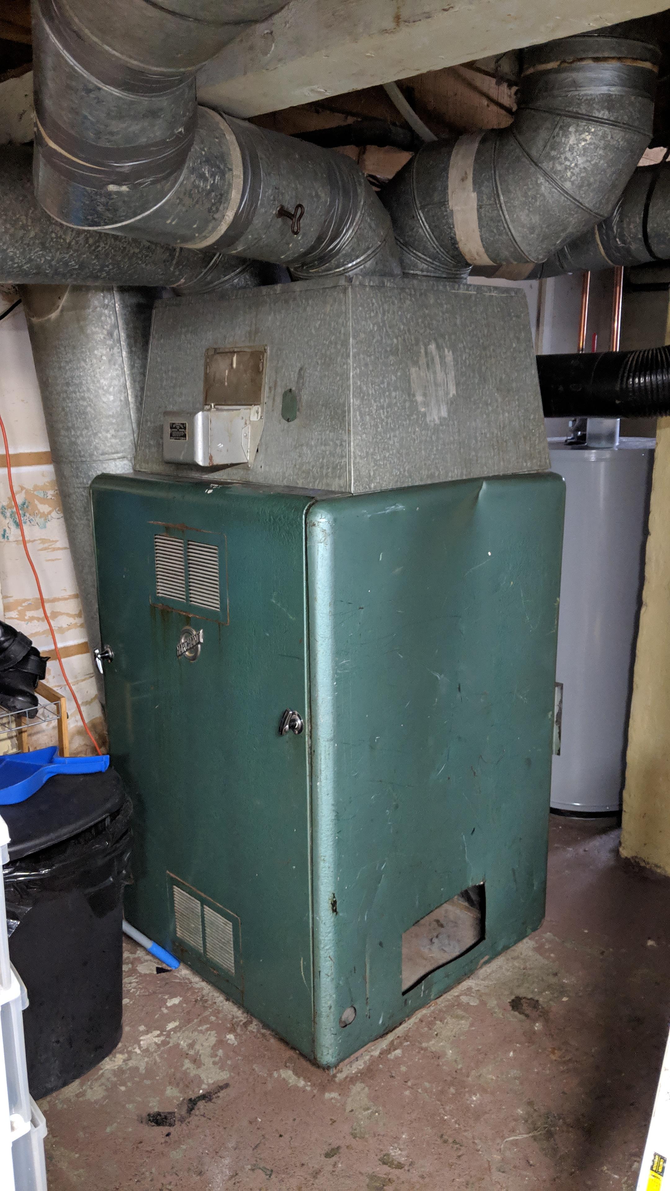 Oldest furnace I've run into yet. 1943 and still kickin. r/Plumbing