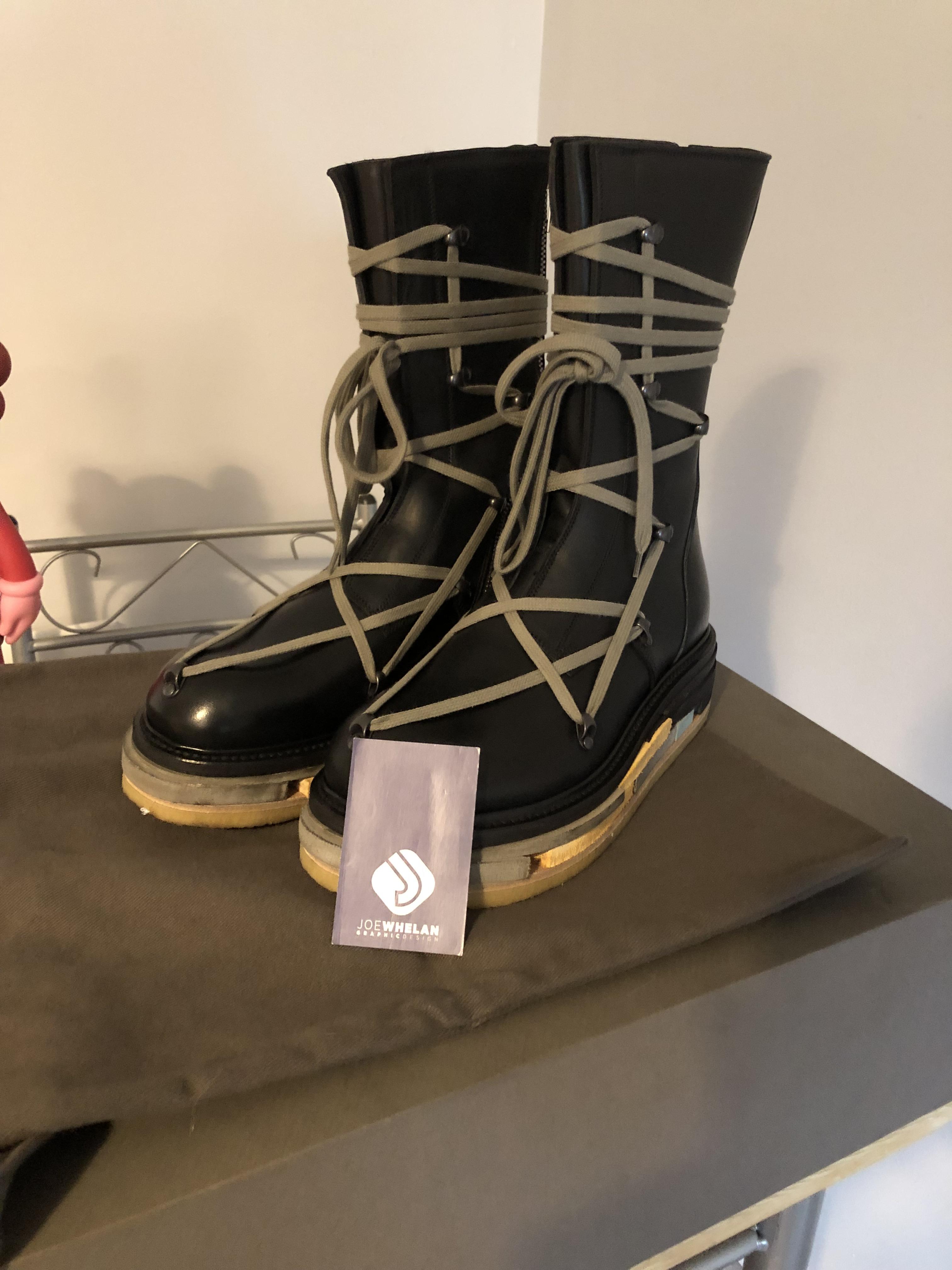WTS Rick Owens FW17 Glitter Pentagram Creeper Boots Stack Lego Sole