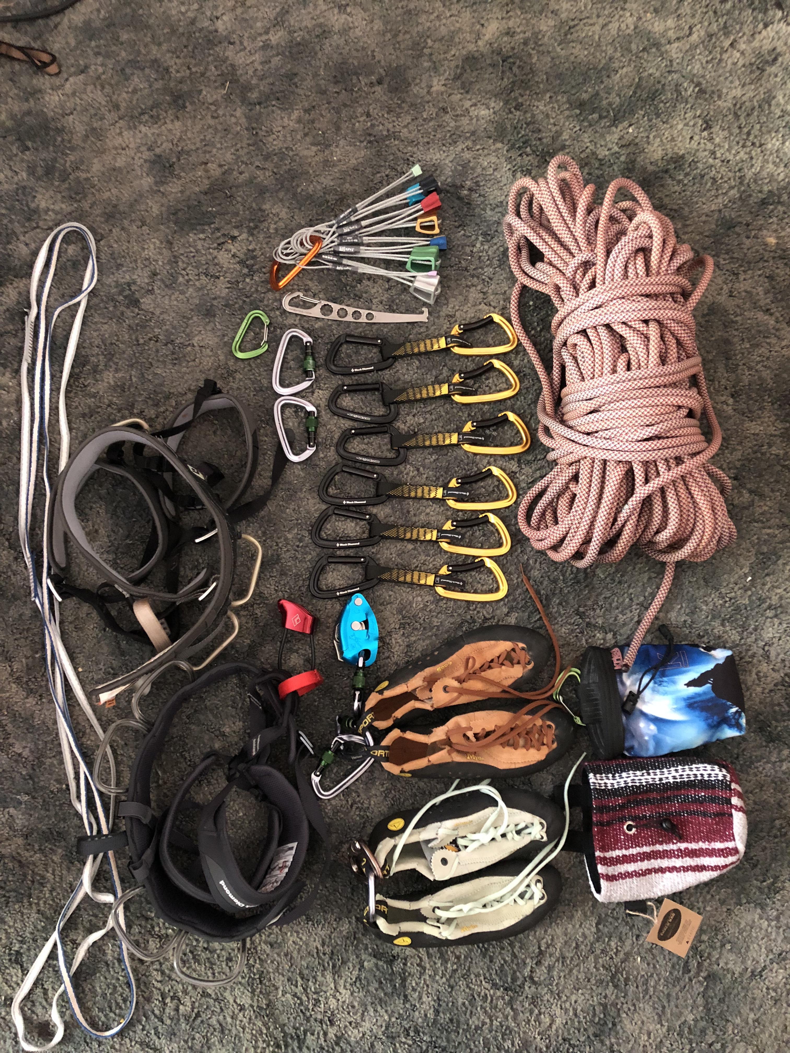 Started climbing last year and this is the beginning to my first rack