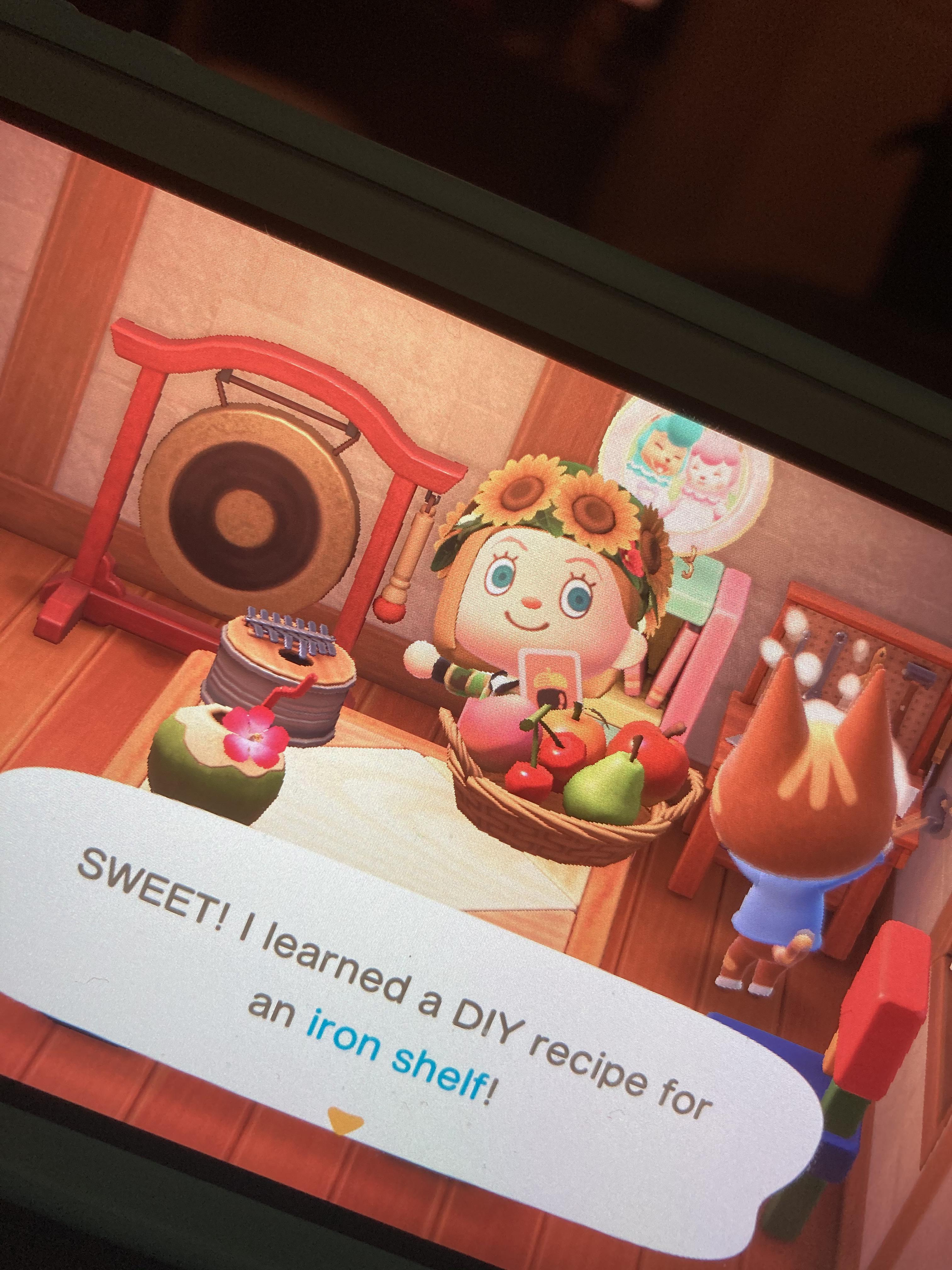 Katt crafting iron shelf! Also Redd has a fake painting left ) Tips