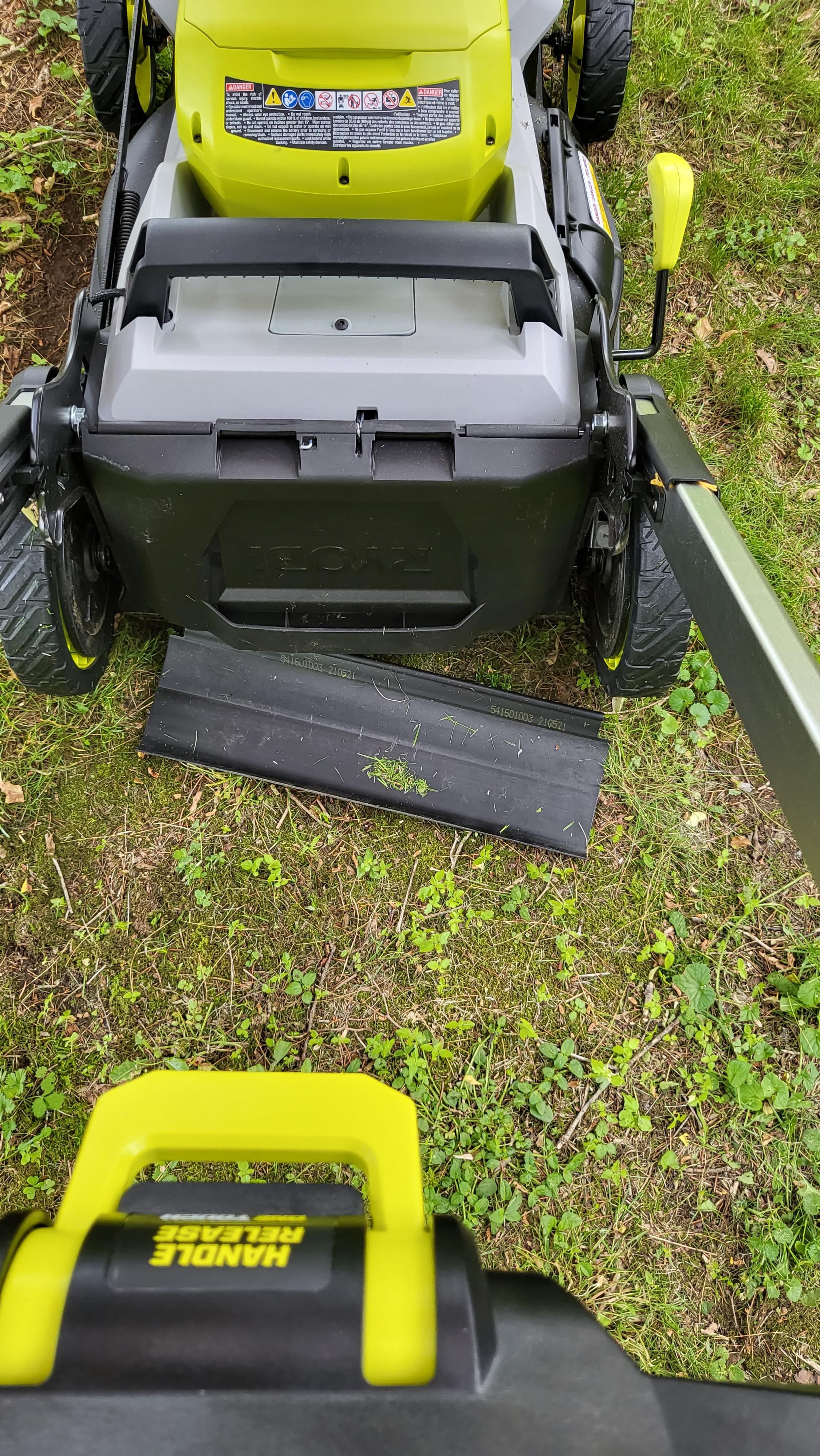 new mower from DTO sale already has flap coming off. is this normal for