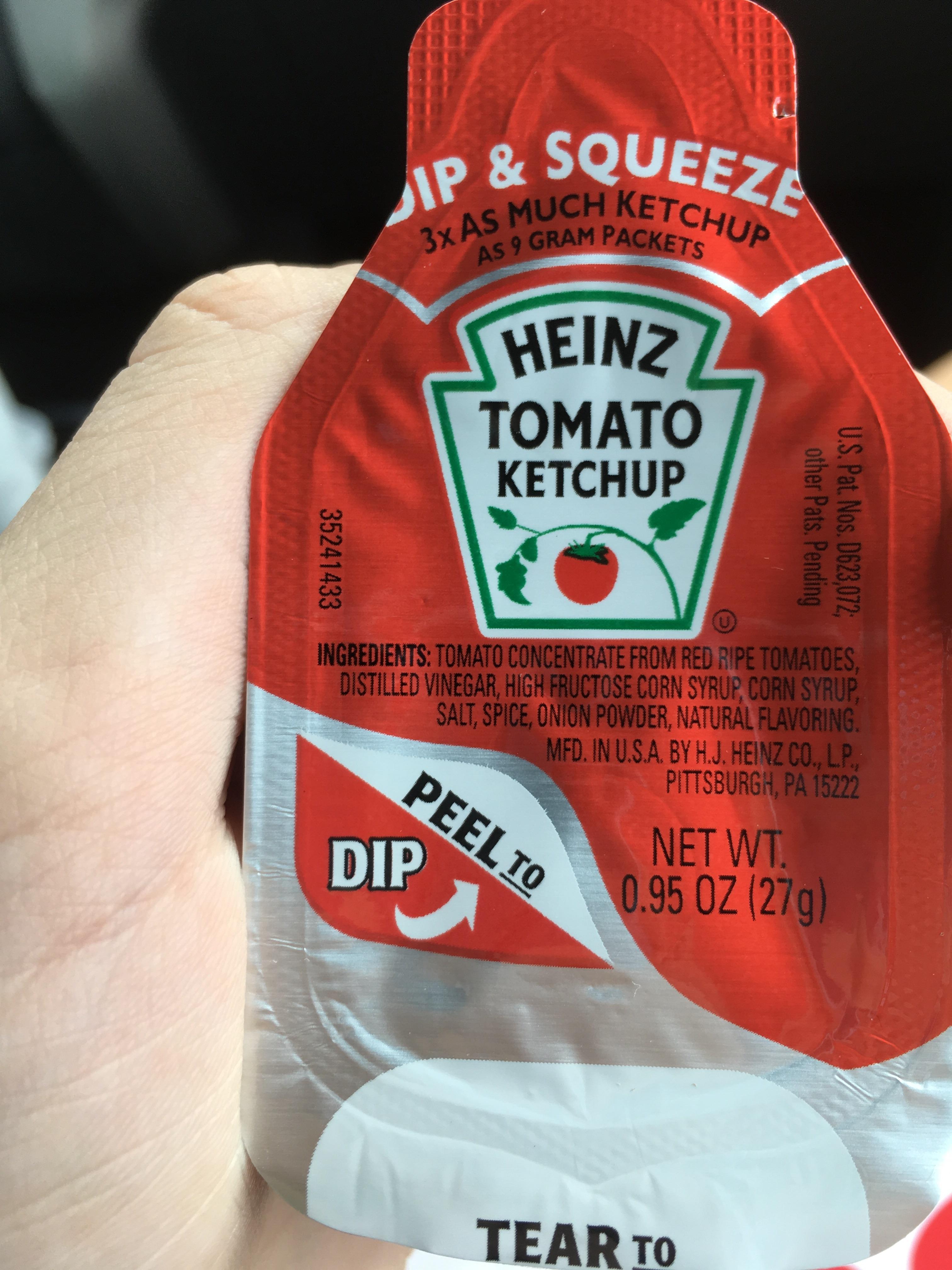 ketchup packet print was a little off r/mildlyinteresting