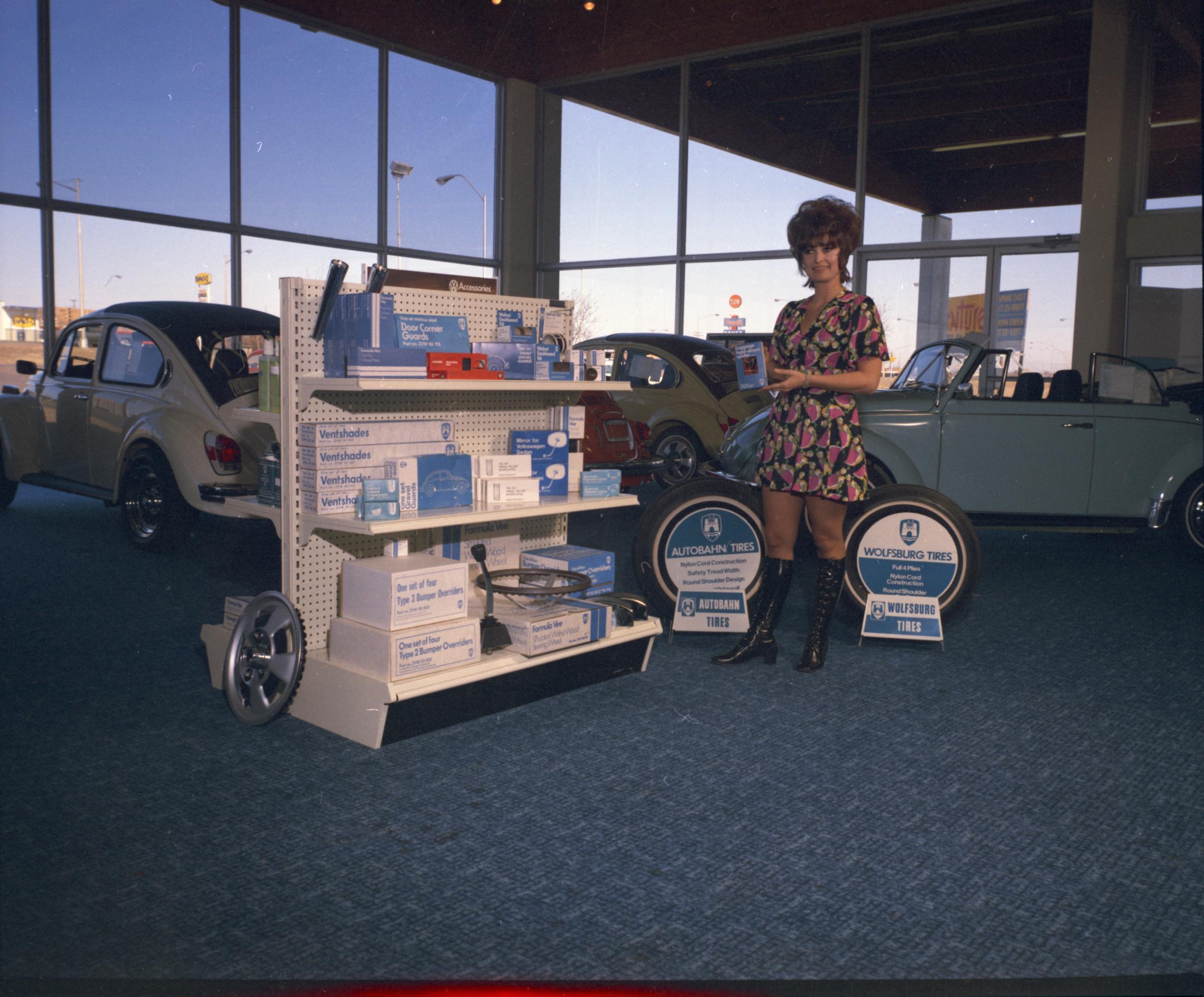 1960s Volkswagen dealership showroom and groovy chick r/OldSchoolCool
