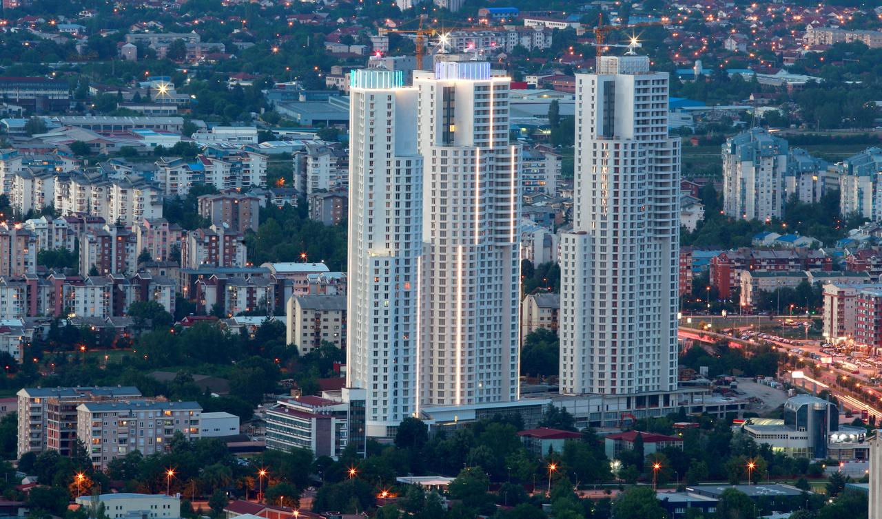 The Cevahir Towers in Skopje are the tallest buildings in N. Macedonia