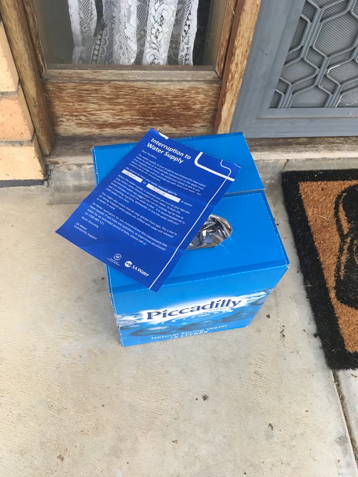 Our water was shut off today to repair a mains leak, I had no idea SA