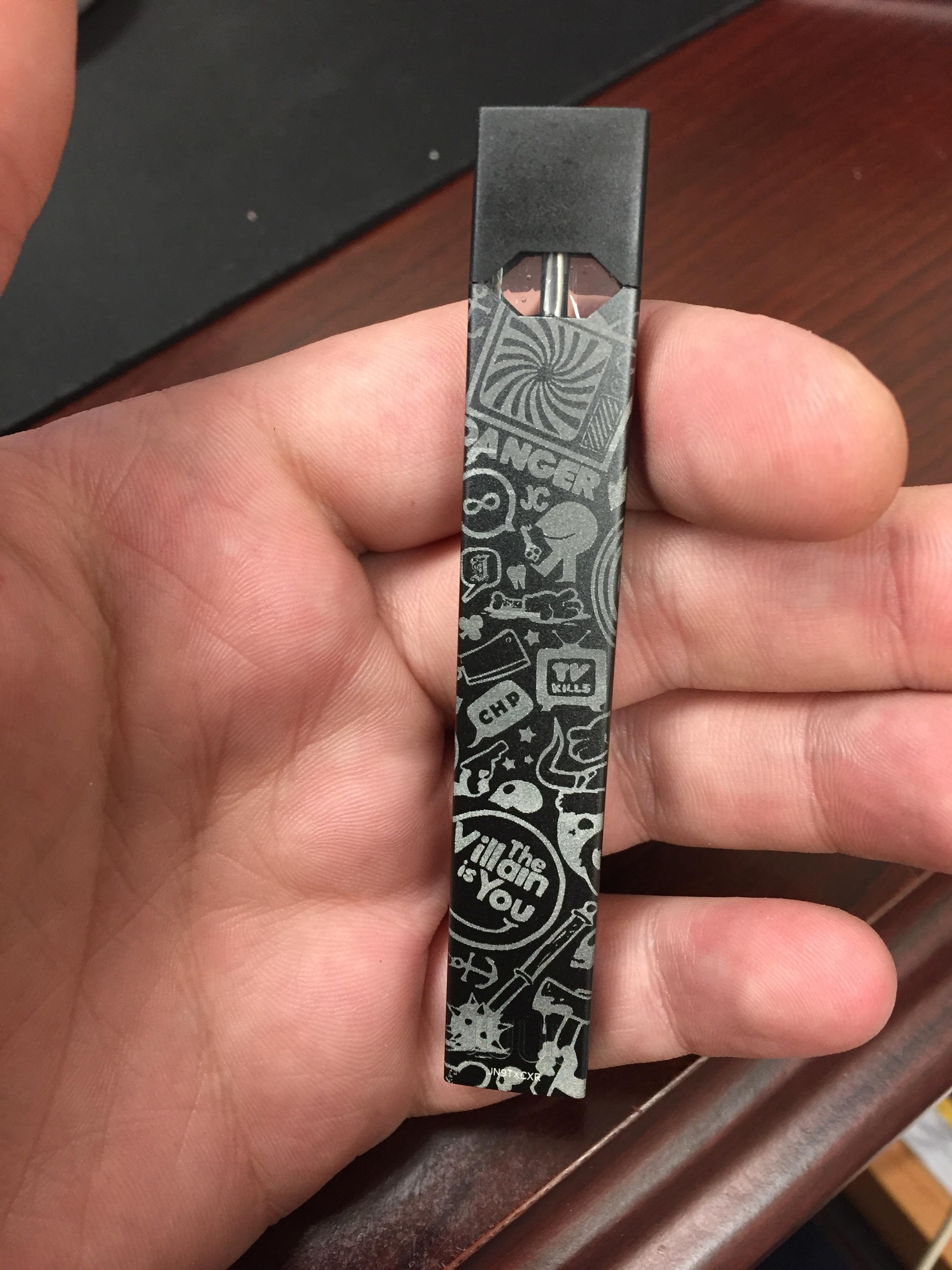 Backside of my new JUUL. Too much fun engraving these! Power was a