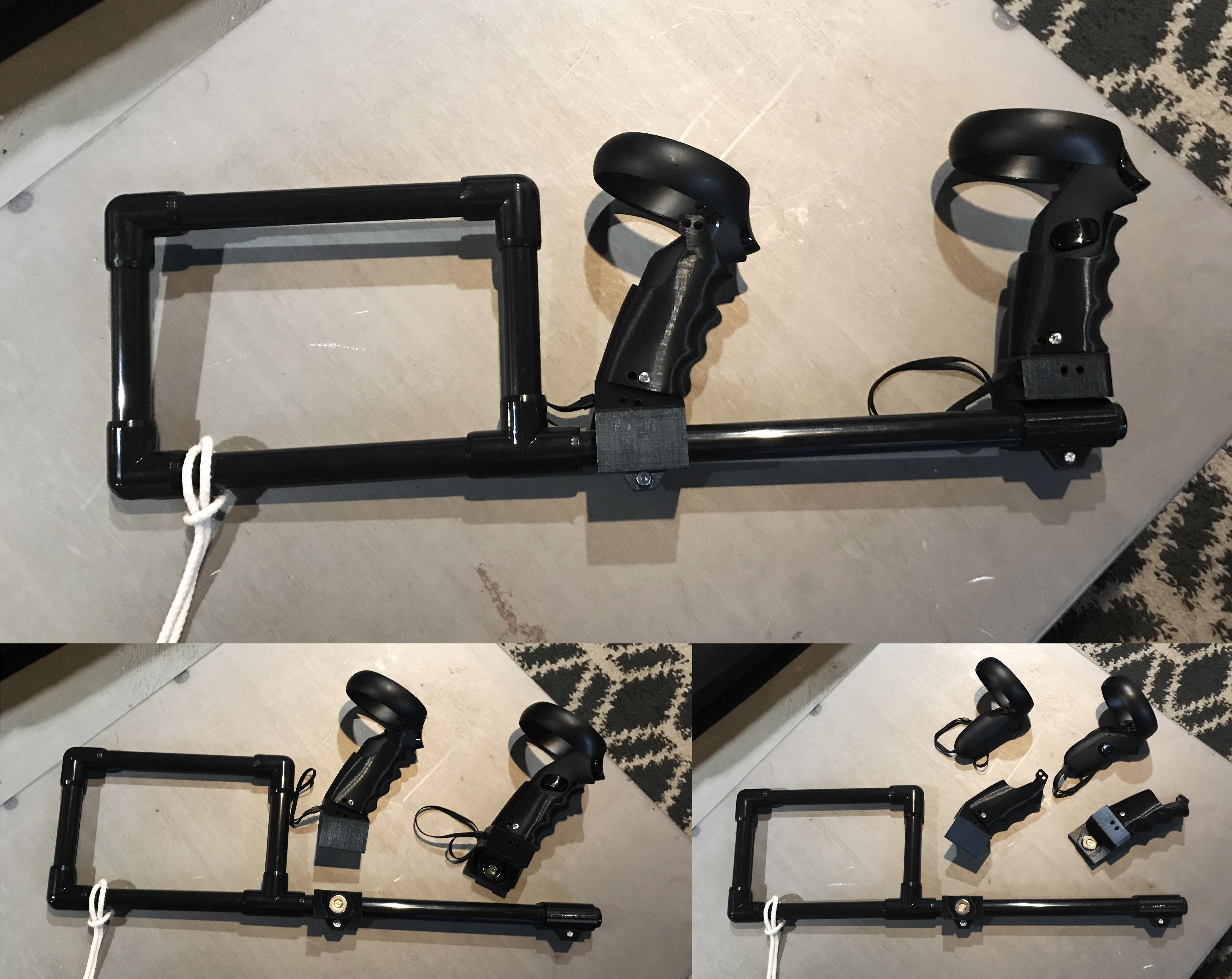 My DIY 3D Printed and PVC VR Gunstock! This thing is a game changer in
