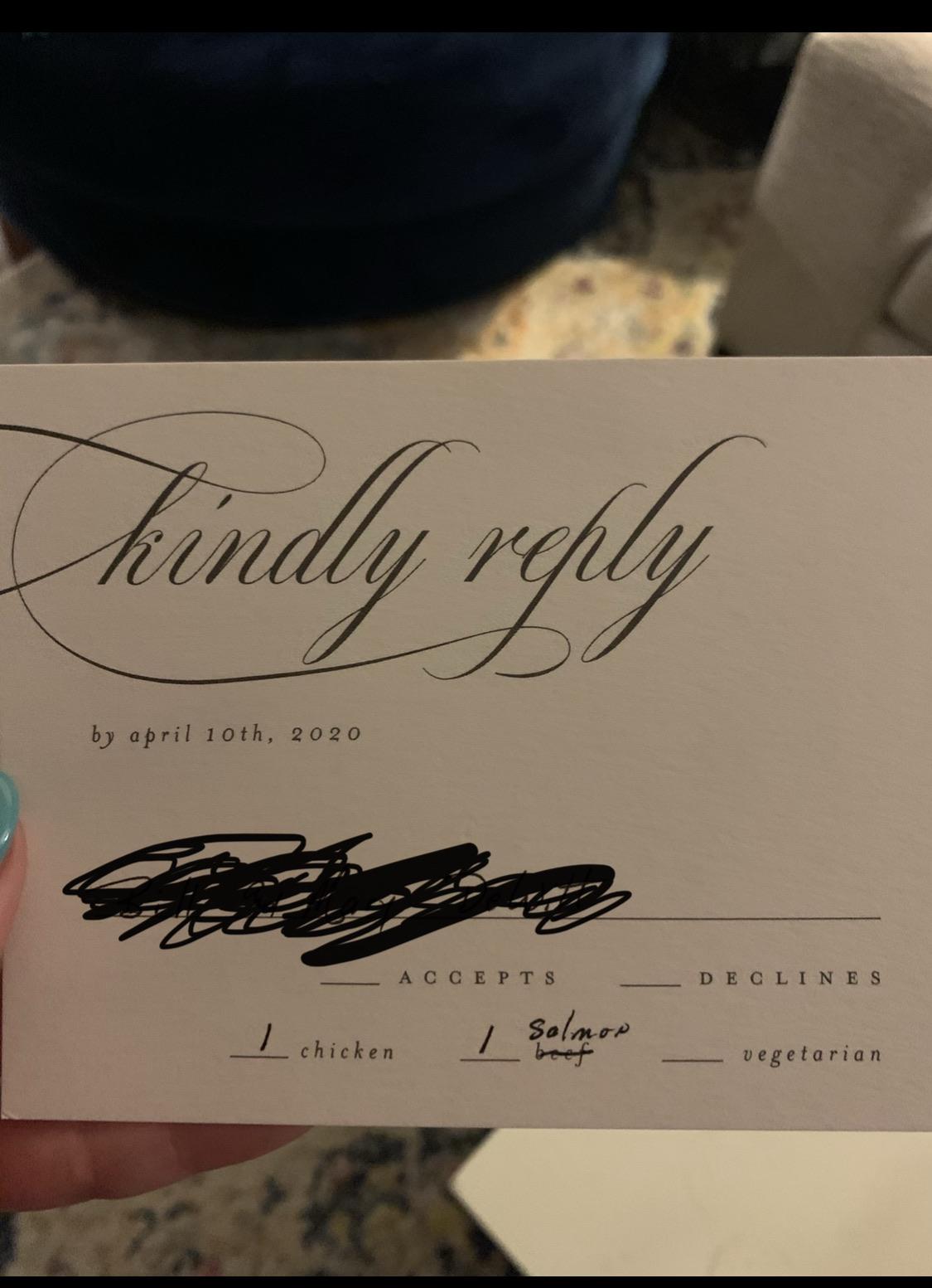 We had most guests rsvp online but sent rsvp cards to a few older, more